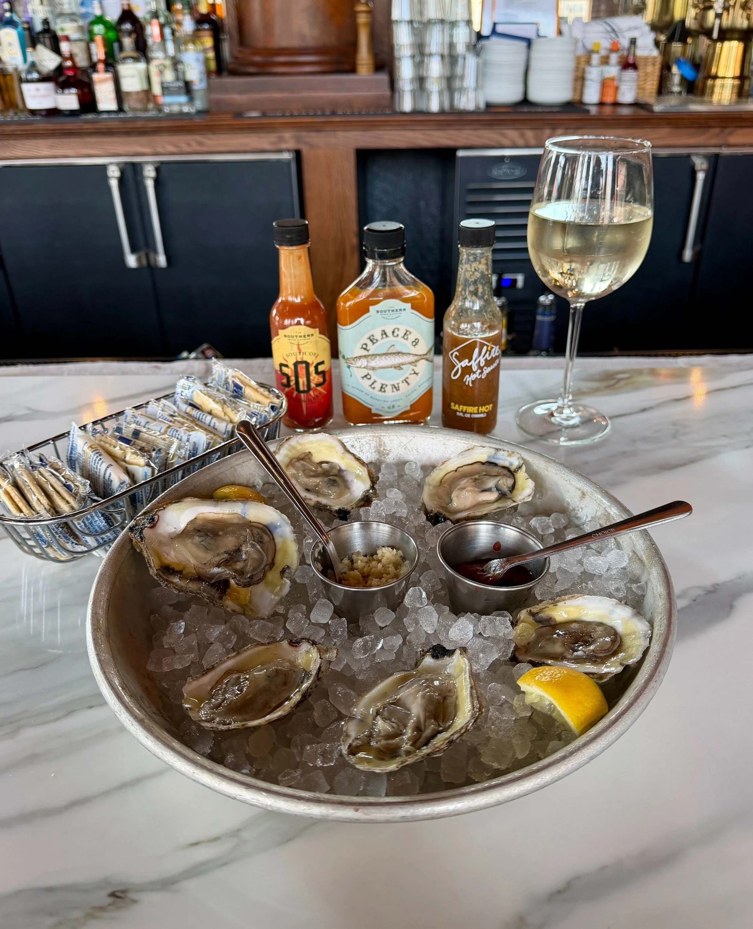 The answer to all of life&rsquo;s problems isn&rsquo;t Oyster Happy Hour at Saffire, but you better double check just in case. 🦪⁠ 😉⁠
⁠
Enjoy a half dozen oysters on the half shell for only $7 during happy hour, every Tuesday - Sunday from 3-6 PM!⁠
