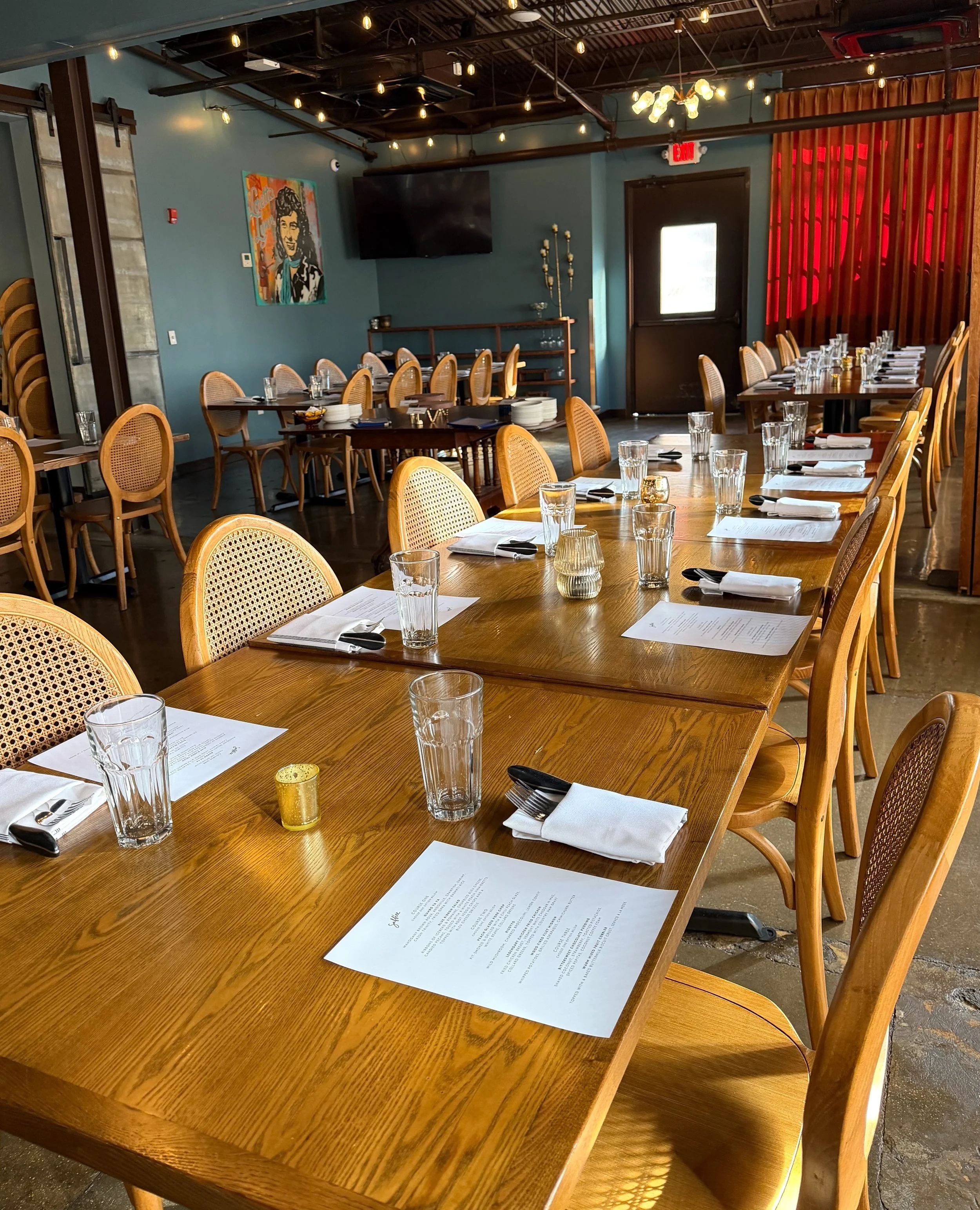 Imagine your private event in the beautiful Blue Room of the historic Factory at Franklin. This room is perfect for everything from rehearsal dinners to business lunches. ⁠
⁠
Check our website for more information. ⁠
⁠
#privateventsfranklin #factorya