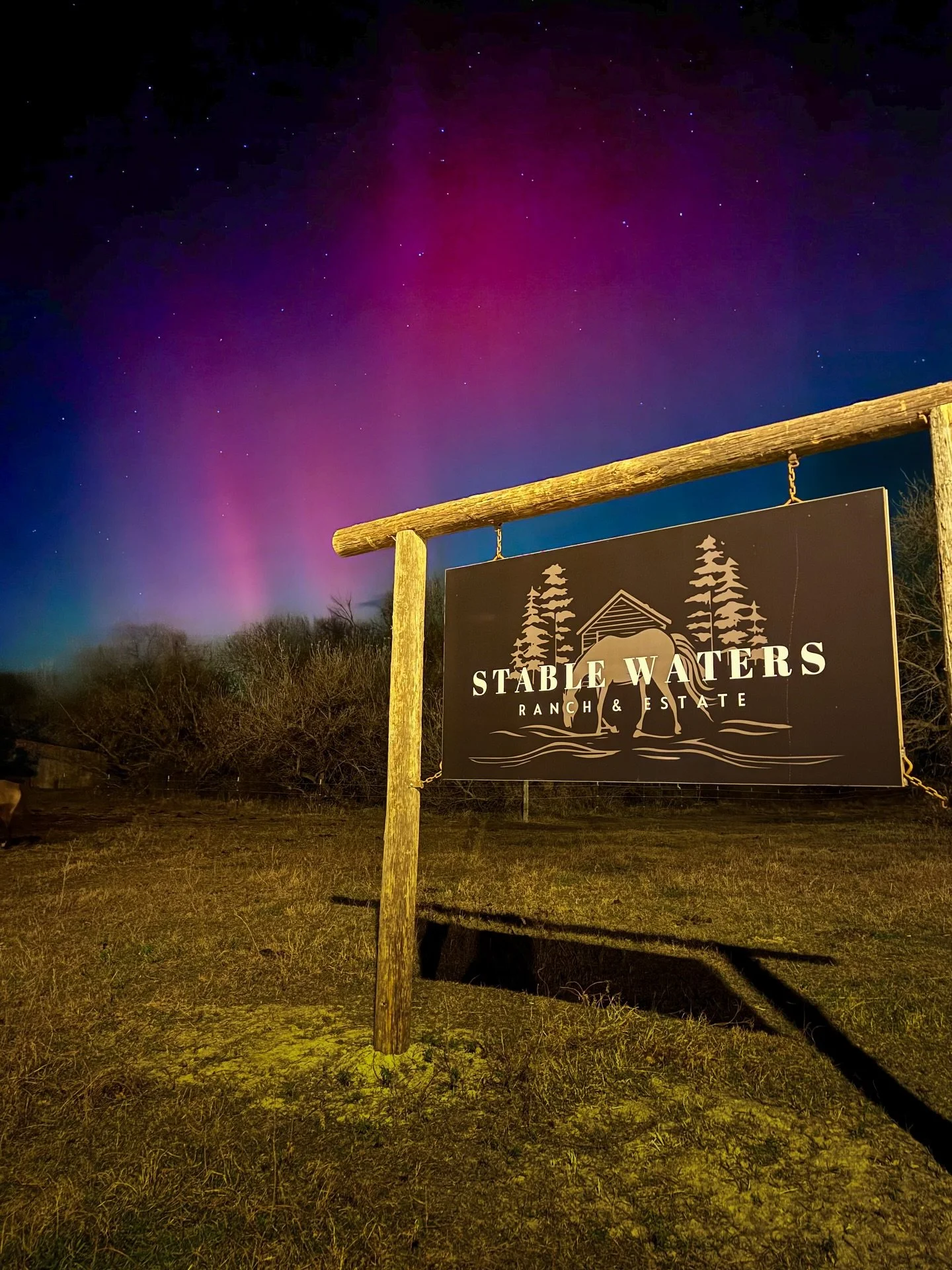 The Northern Lights lit up the sky again tonight 💚💜🩵🌌
There wasn&rsquo;t one bad spot at Stable Waters to get perfect front row seats to the universe. We decided to stand in the pasture with the horses, just taking it in&mdash;one of those moment