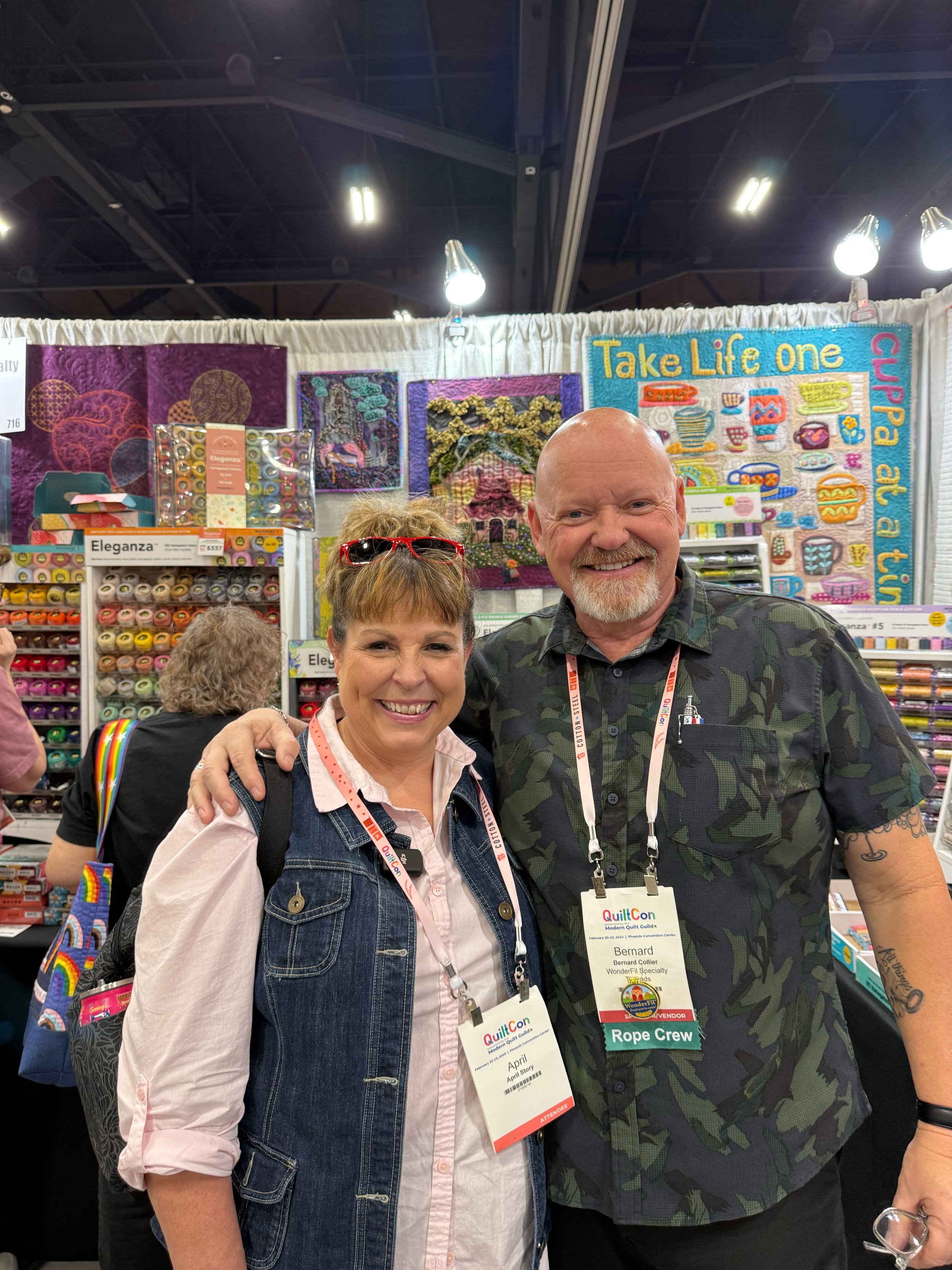 QuiltCon with Bernard from Superior Thread.jpg