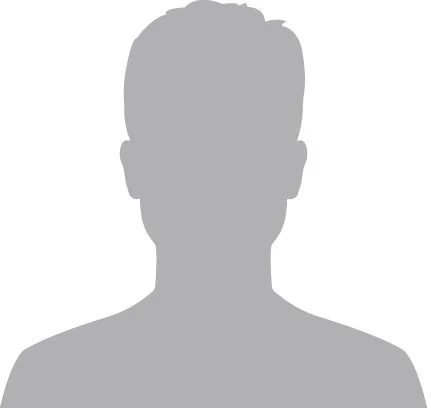 Silhouette of a person's head and shoulders in gray
