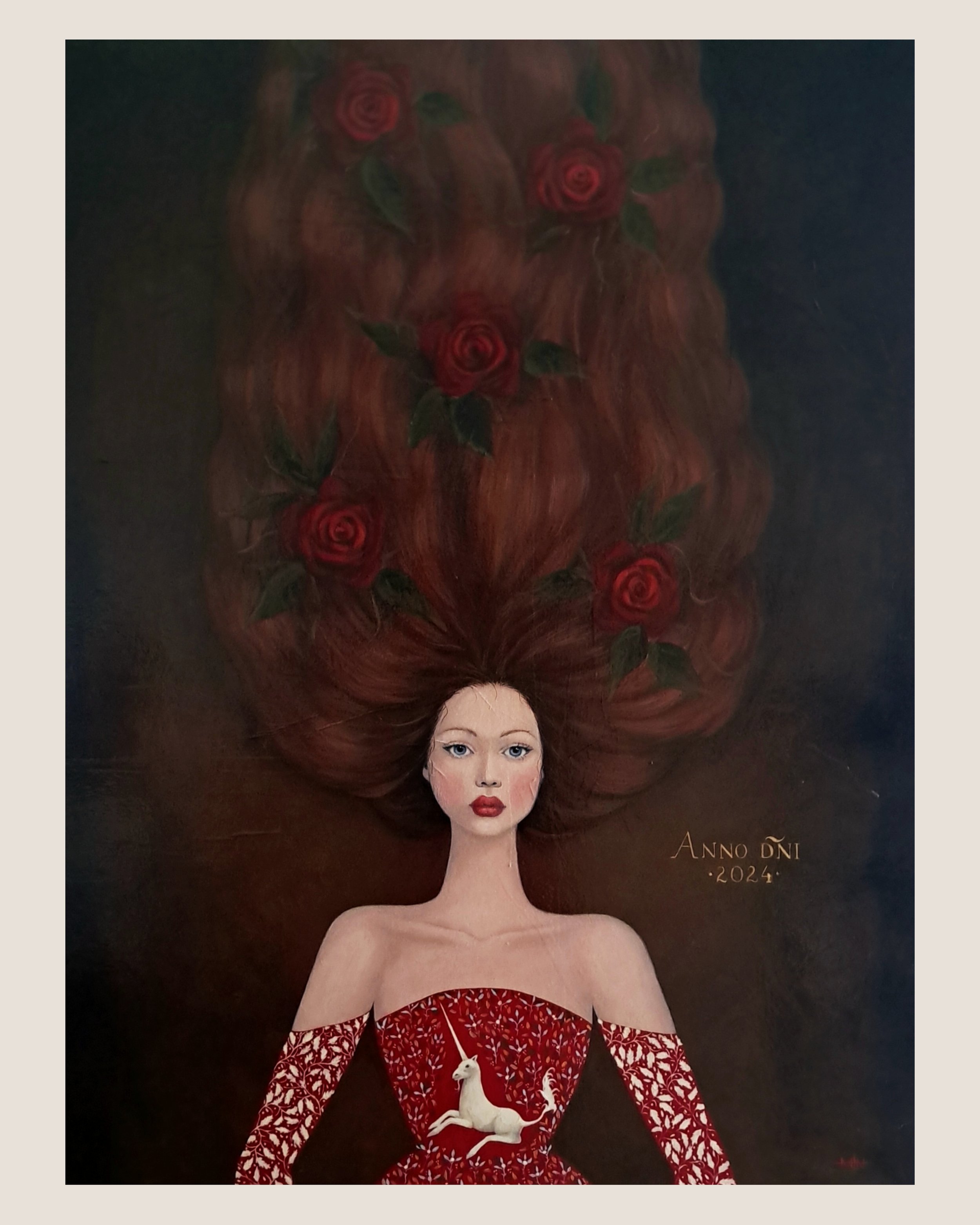 Unicorn, mixed media on canvas, 120 x 90 cm, 47 x 35 inches, 2024..jpg