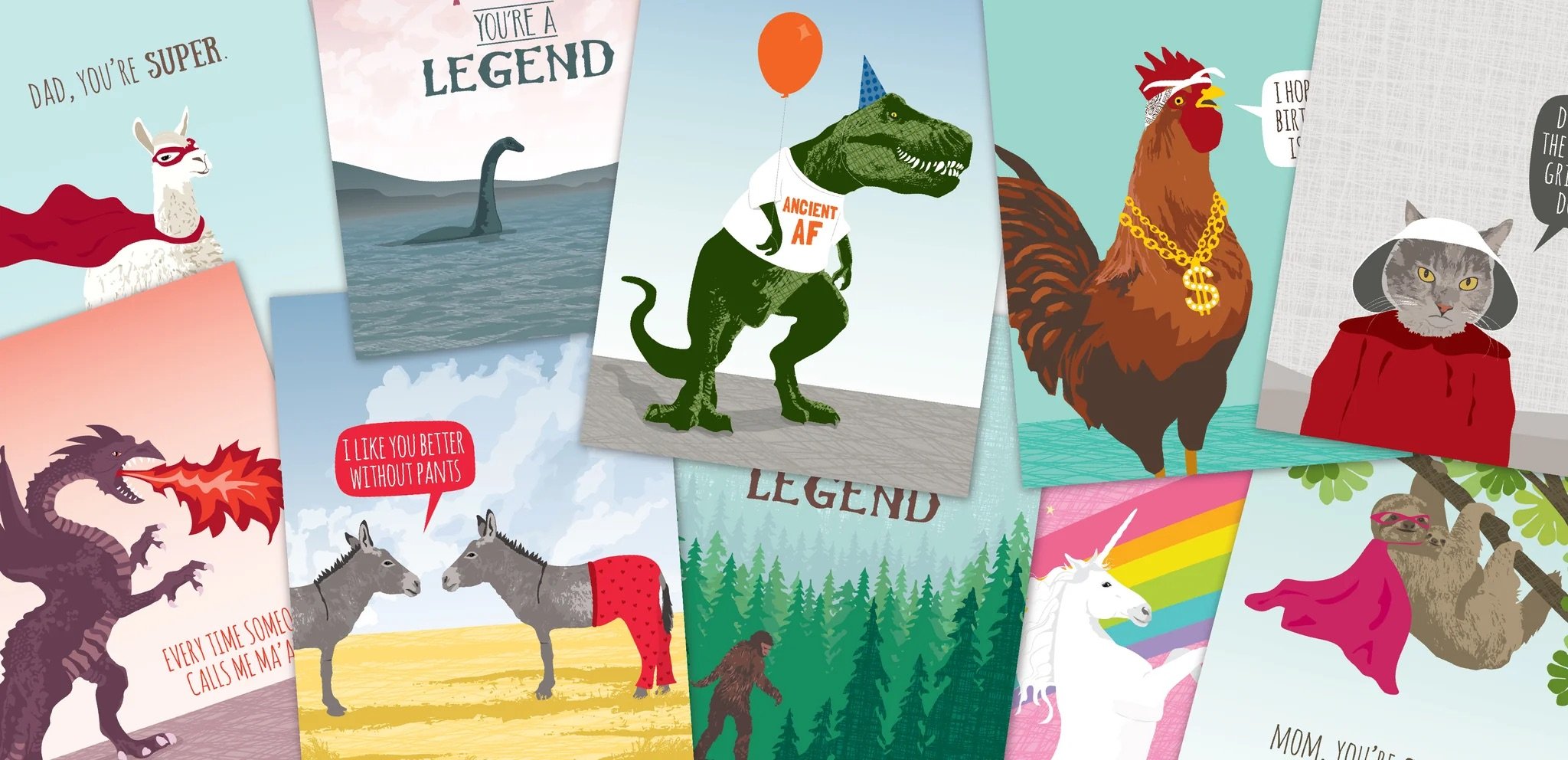Modern Printed Matter Greeting Cards