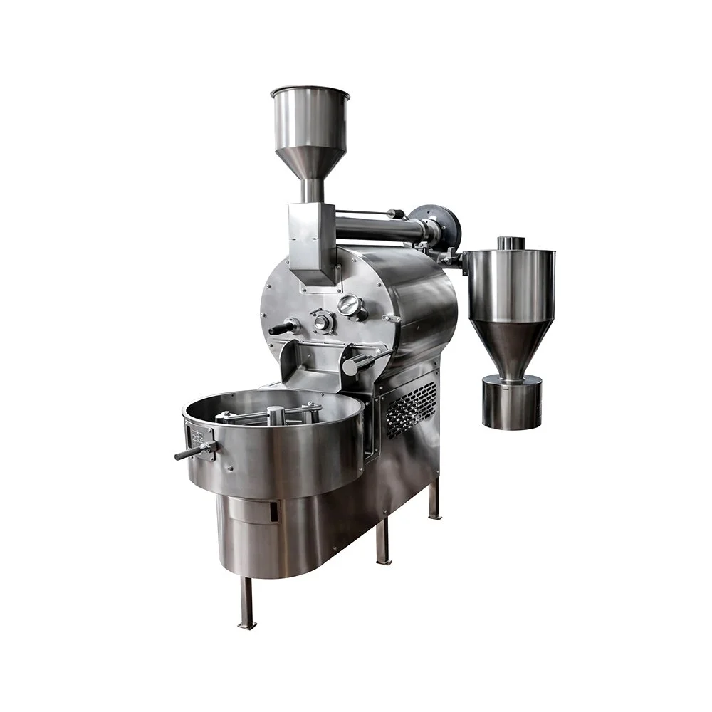 Máquina industrial de acero inoxidable utilizada en la fabricación de productos alimenticios o farmacéuticos.