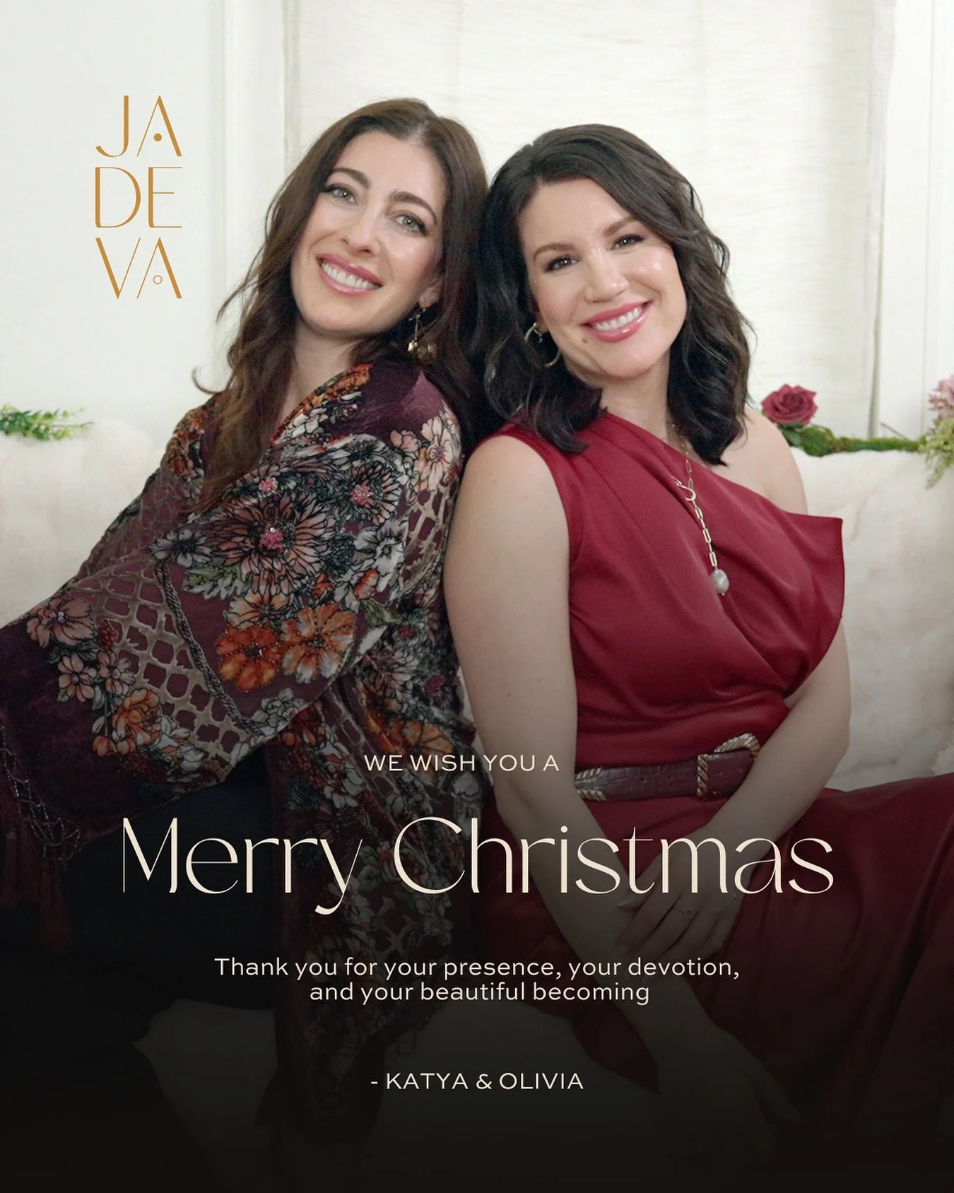 Merry Christmas from us &mdash; Olivia &amp; Katya ✨

This Christmas, we are overflowing with quiet, profound gratitude.

For the hearts that opened wide. For the evenings that changed how we felt in our success&hellip;For the moments we&rsquo;ve sha
