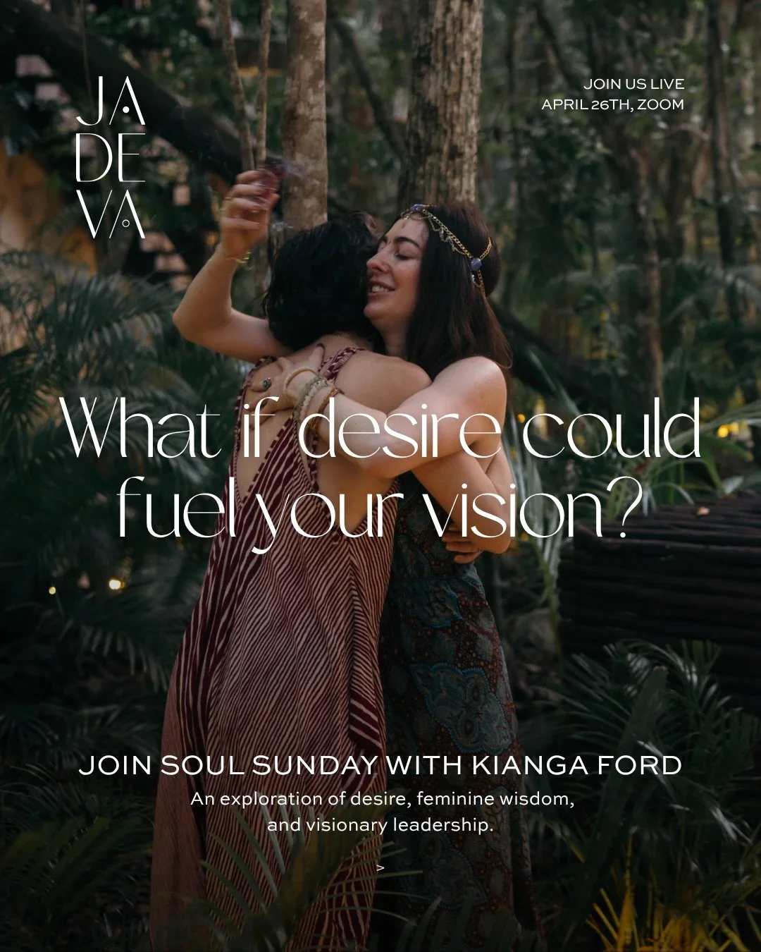 What if desire isn&rsquo;t pulling you away from your vision &mdash; but deeper into it?

Join us for Soul Sunday with Kianga Ford -  @loveandfreedomeducation for a live exploration of feminine wisdom, visionary leadership, and the power of desire as