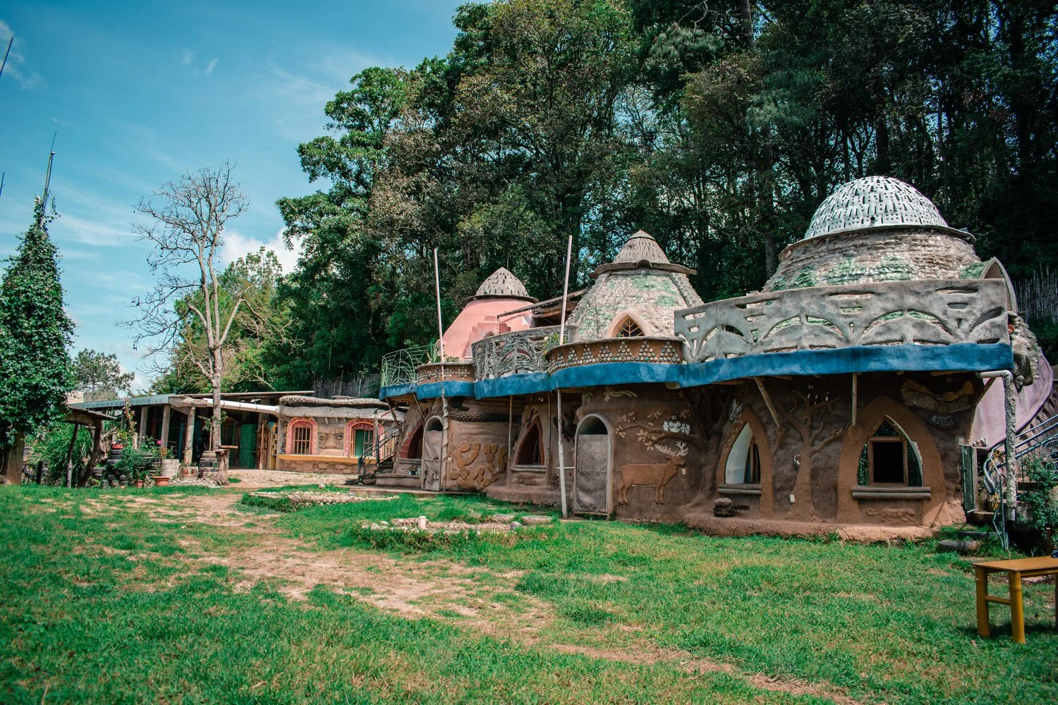 Triple Earthbag Domes