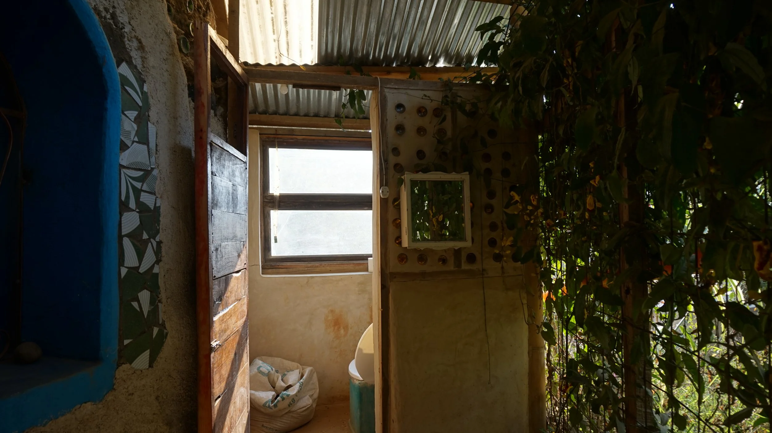 All of our bathrooms are dry composting toilets
