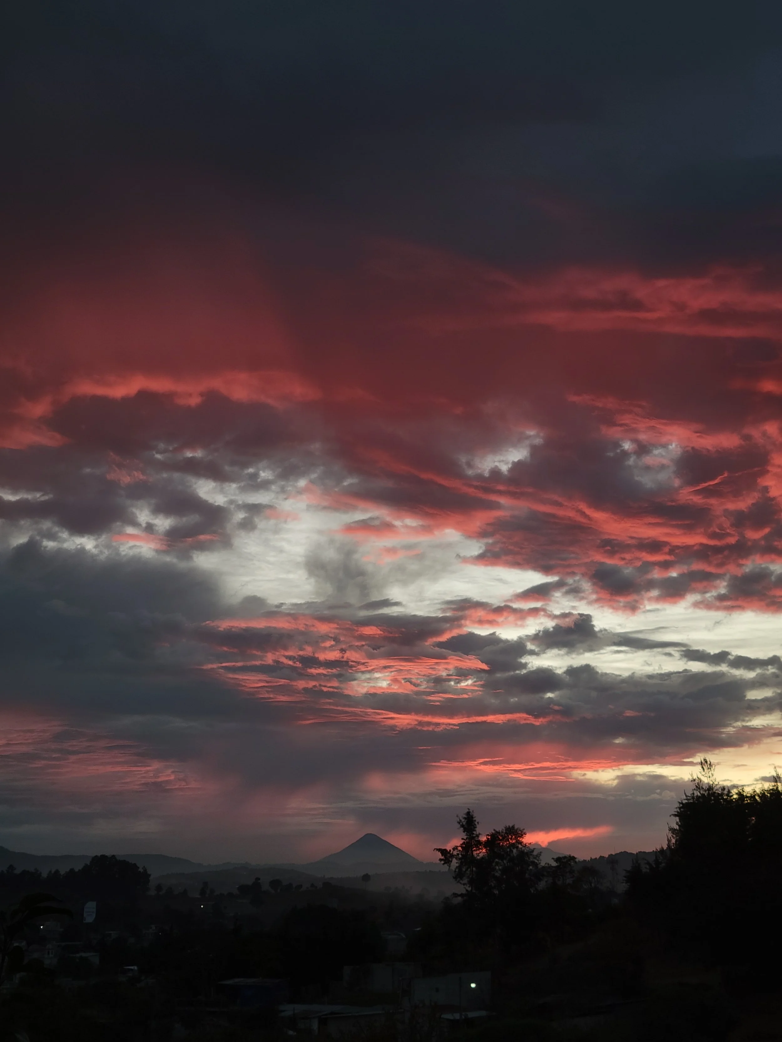 Pink sunsets from the house
