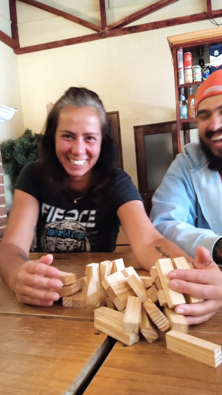 Play board games and Jenga!