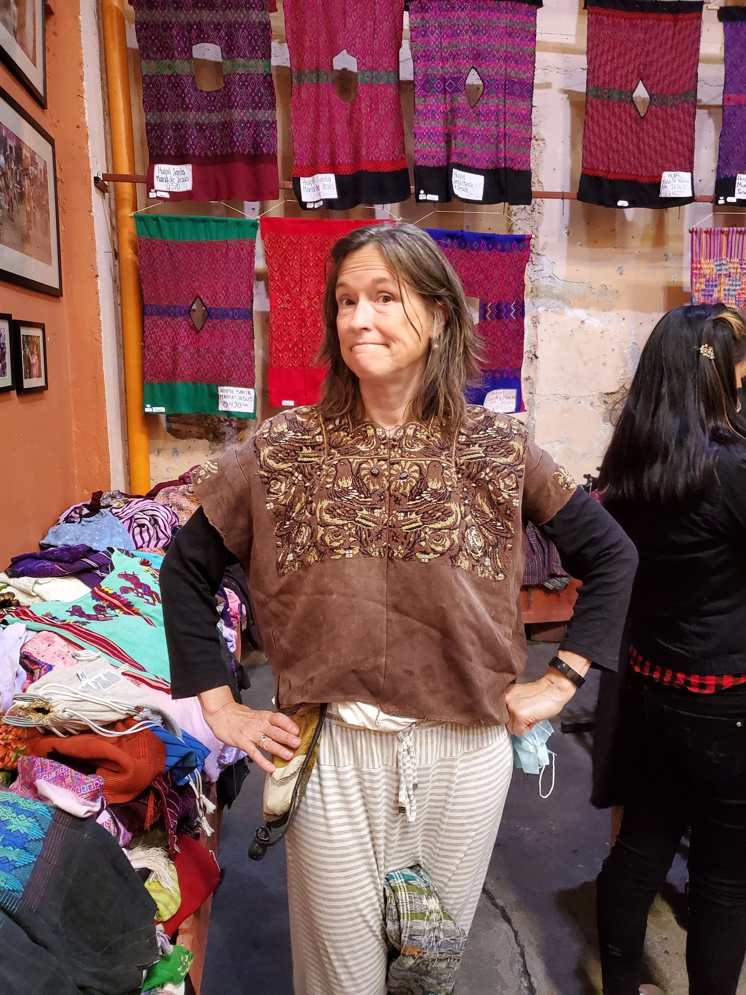 Shop used fabrics at the market