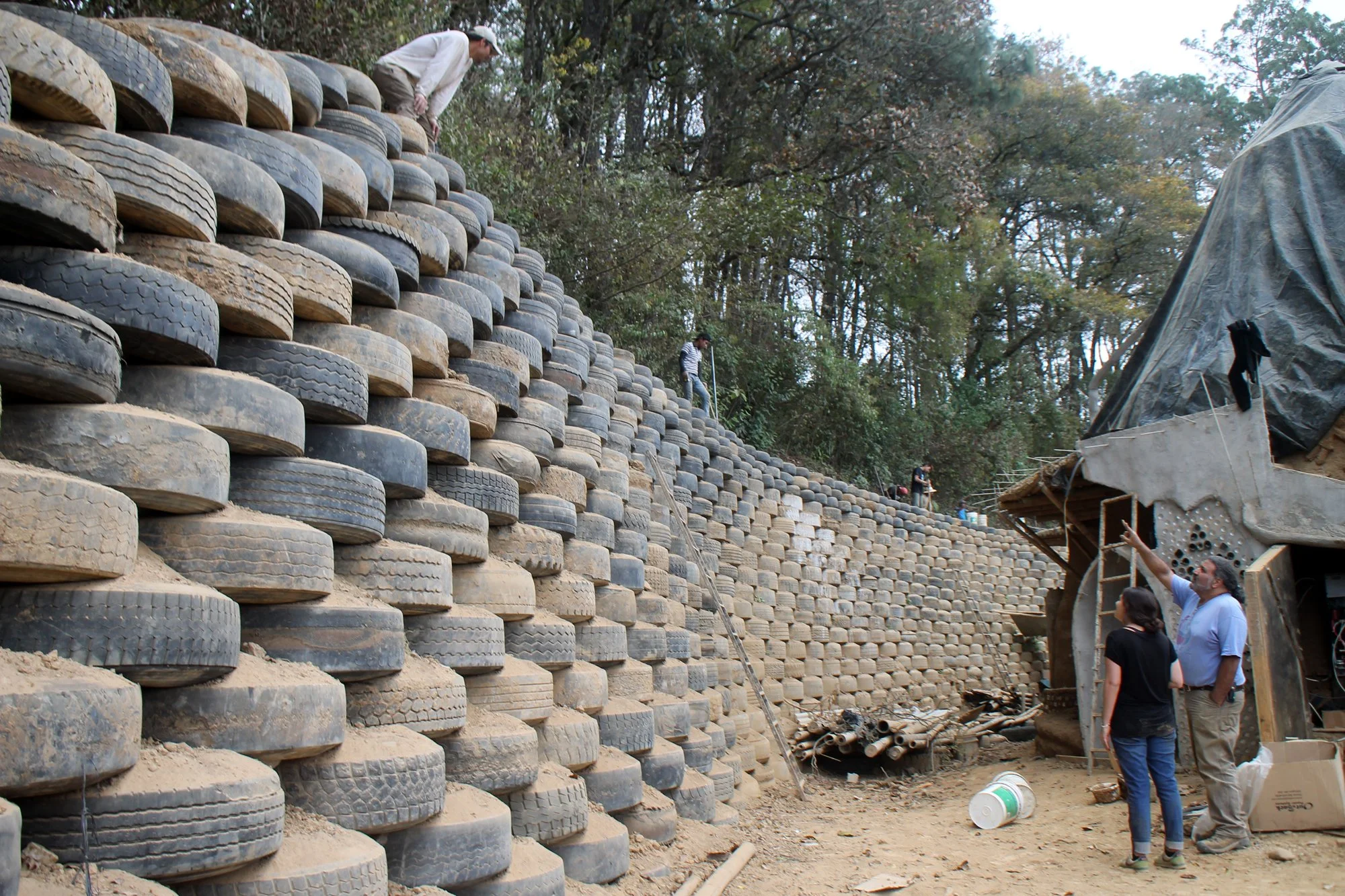 North Side Tire Retaining Wall