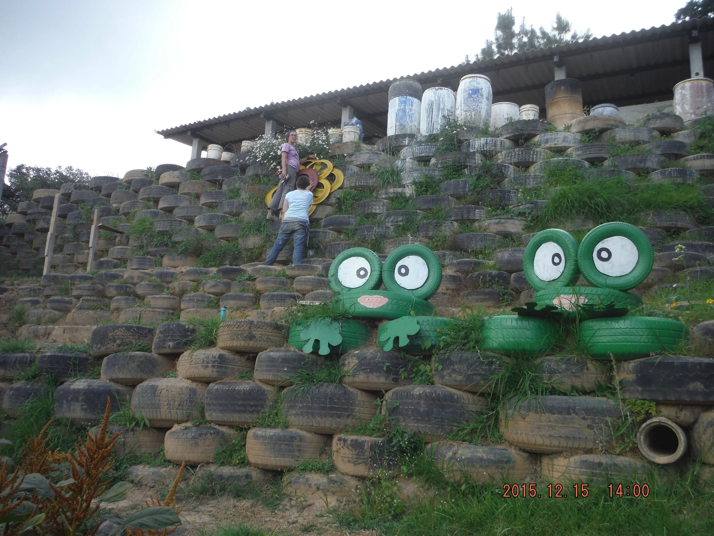 Terrace Tire Retaining Wall