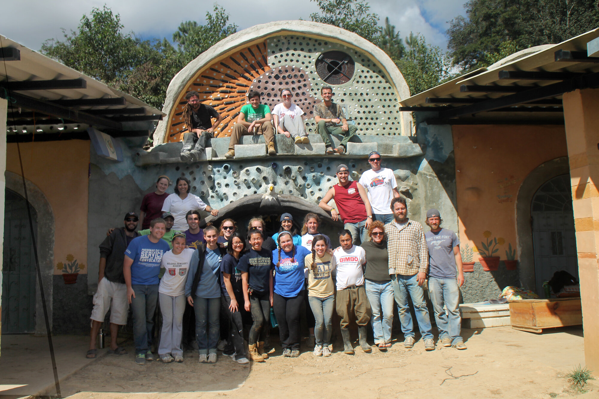 volunteers in front of school.JPG