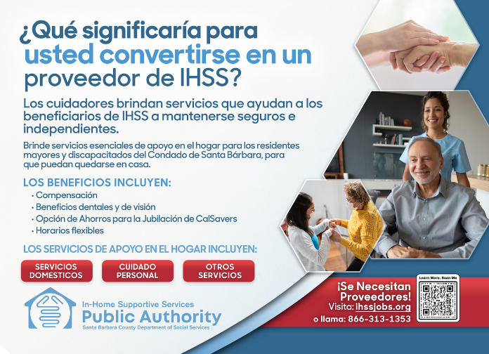 Qué significaría para usted convertirse en un proveedor de IHSS flyer in Spanish/Español linked here.