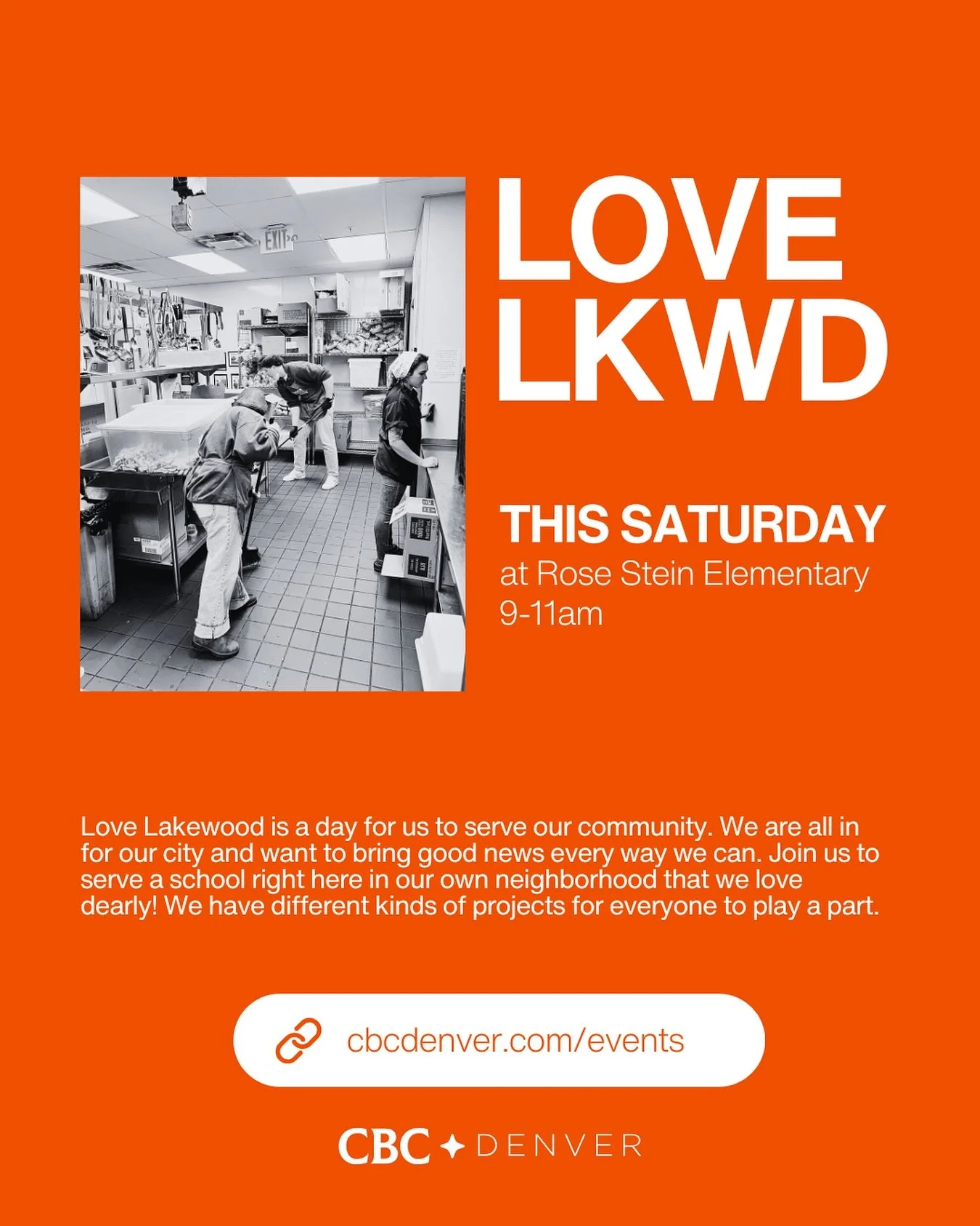 This Saturday is Love Lakewood! We&rsquo;re showing up to serve Rose Stein Elementary through a variety of ways, including grounds clean up, beautification, and teacher appreciation. 

📅 SATURDAY | Sept 20 | 9-11am

To rsvp, just head to the events 