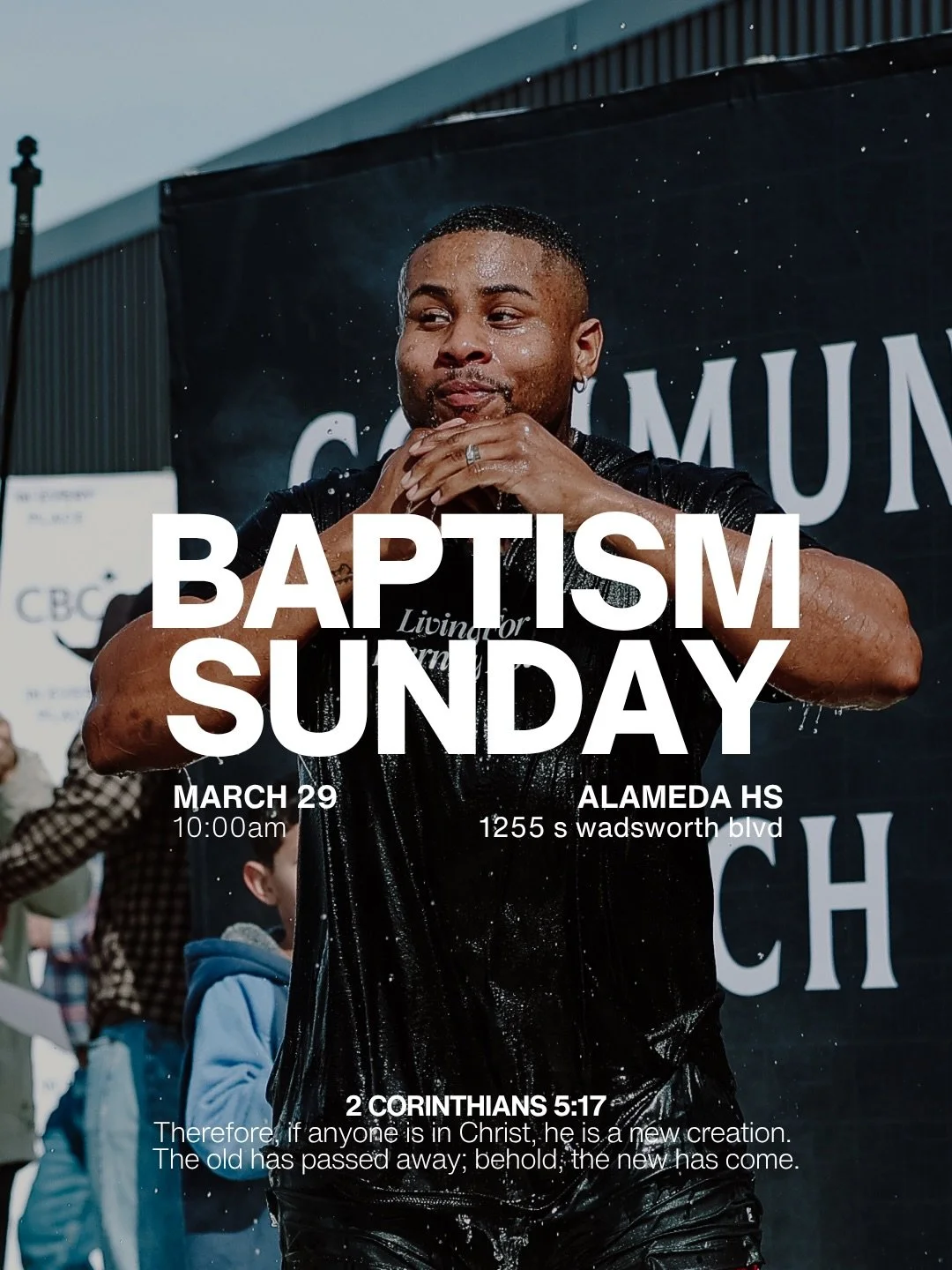 Baptisms are one of our favorite moments! This Sunday we celebrate more stories of those who have surrendered their lives to Jesus and are living for eternity NOW.

Baptism Sunday is March 29th, and we can&rsquo;t wait to celebrate life change togeth