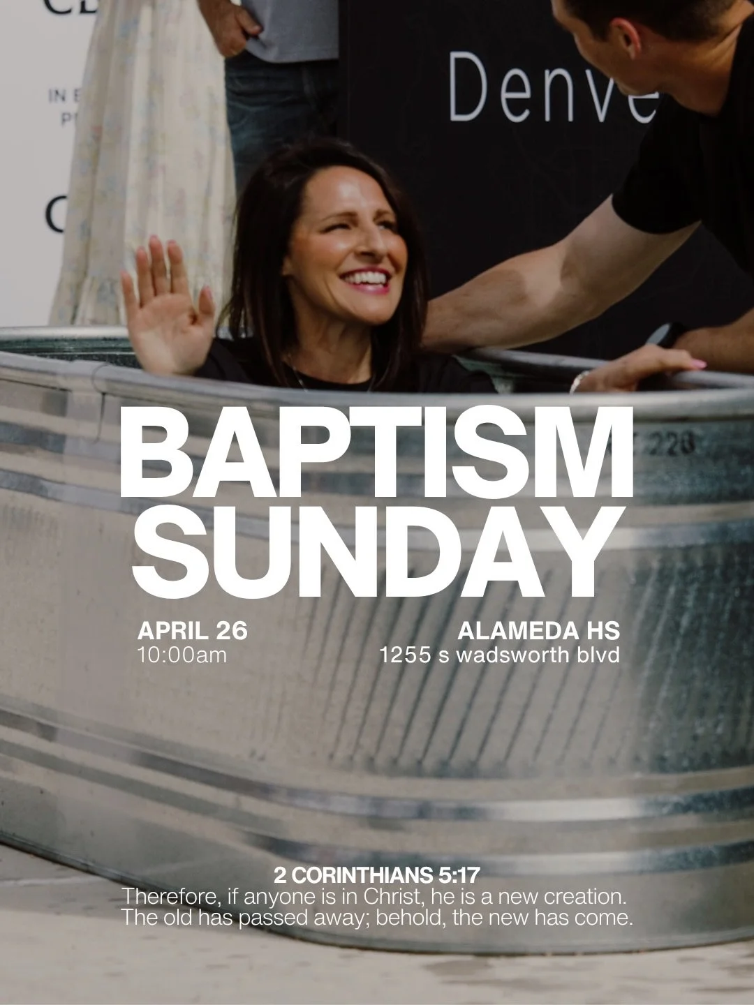 Baptism Sunday hits different 🔥 
We&rsquo;re celebrating more death-to-life stories this Sunday, and you better believe we&rsquo;re going to party! 
&mdash;
If you have followed Jesus but not yet made that public through baptism, we invite you to re