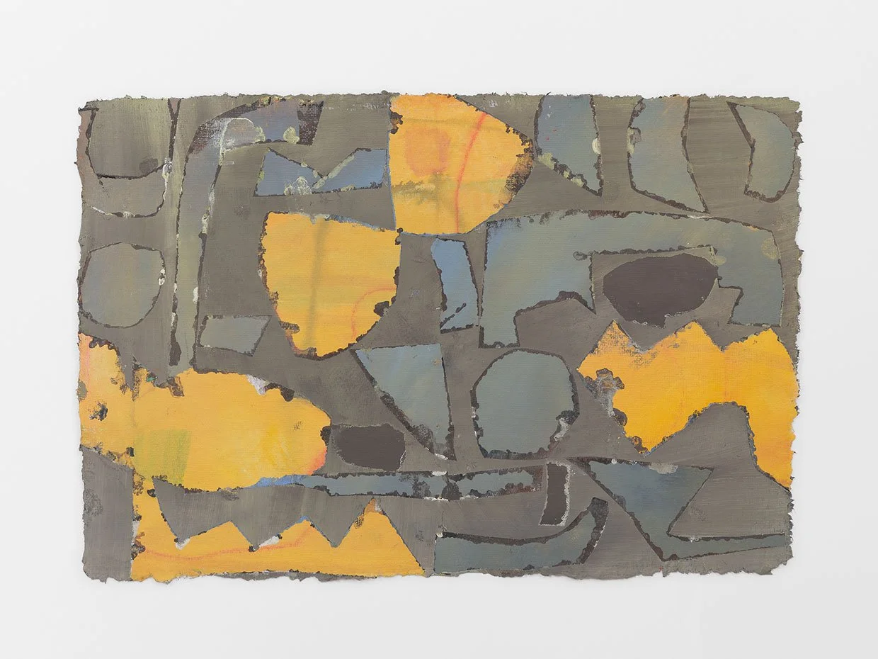 #9 BrownY, 2024, acrylic, gouache, flashe, pencil on paper 9.5 x 15 in.