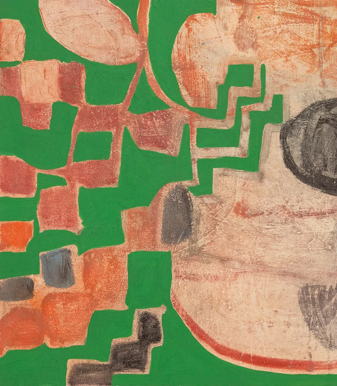 Absent Presence, 2026, detail, oil on canvas, 
50 x 45 in