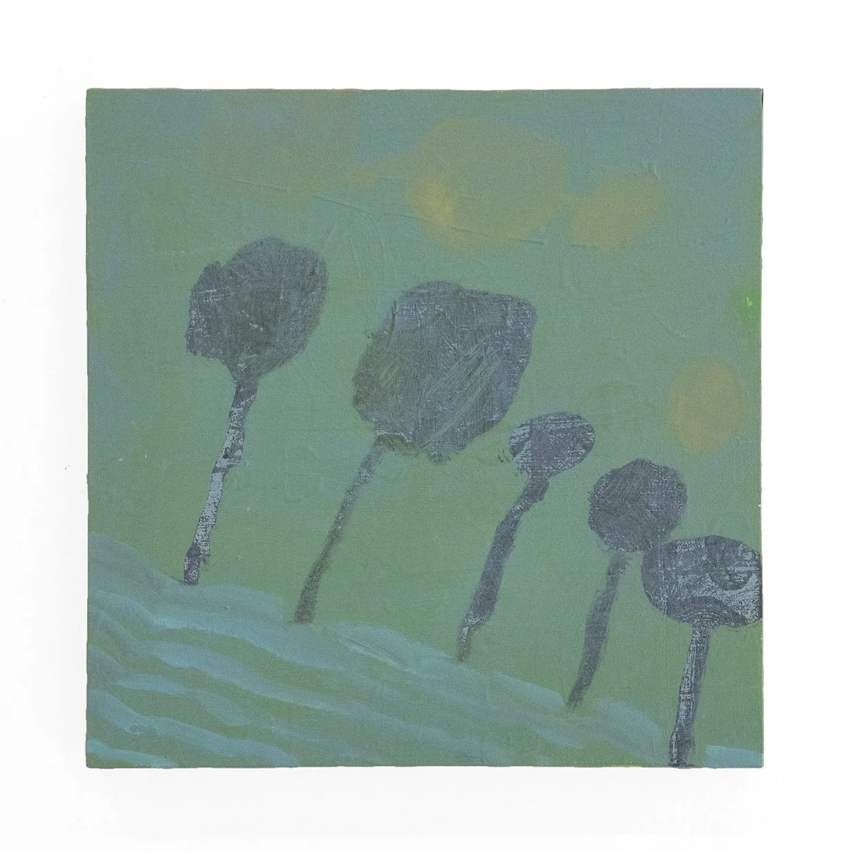 Dandelions, 2026, oil on panel, 8 x 8 in