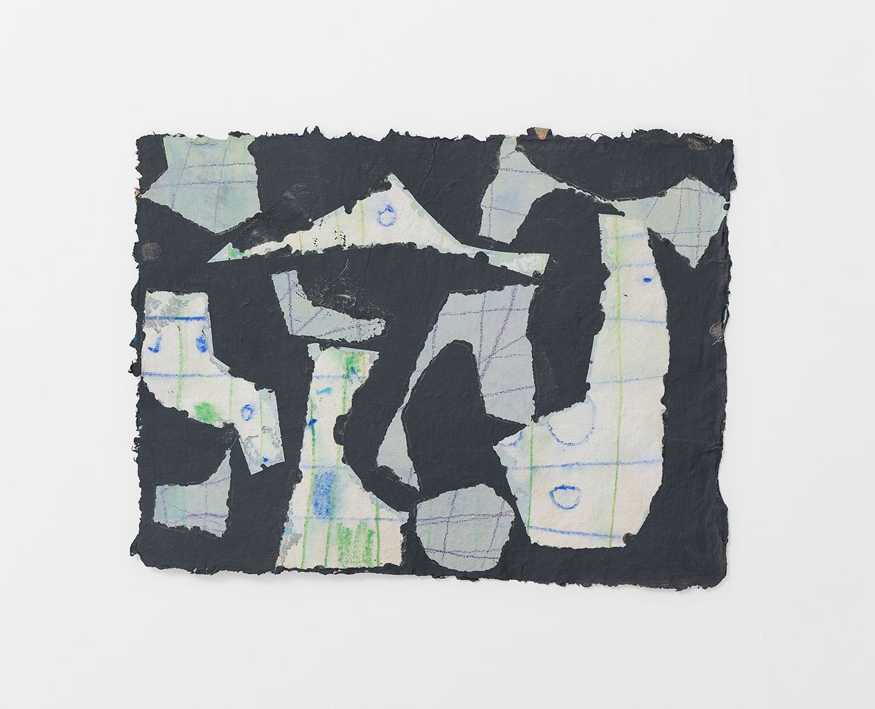 #5 Charcoal, 2024, acrylic, gouache, flashe, pencil on paper 7.5 x 10 in. 