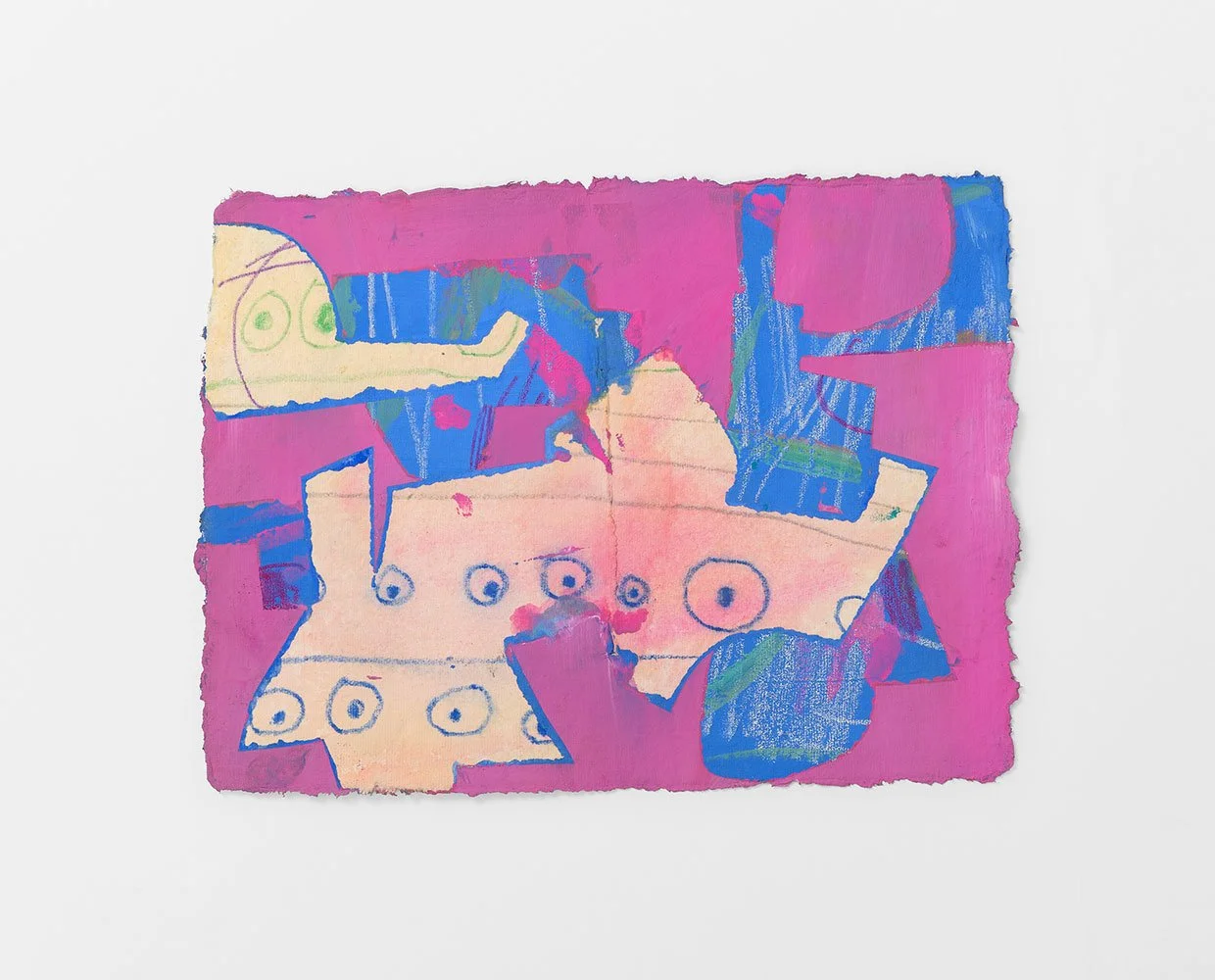 #8 RViolet, 2024, acrylic, gouache, flashe, pencil on paper 7.5 x 10 in. 