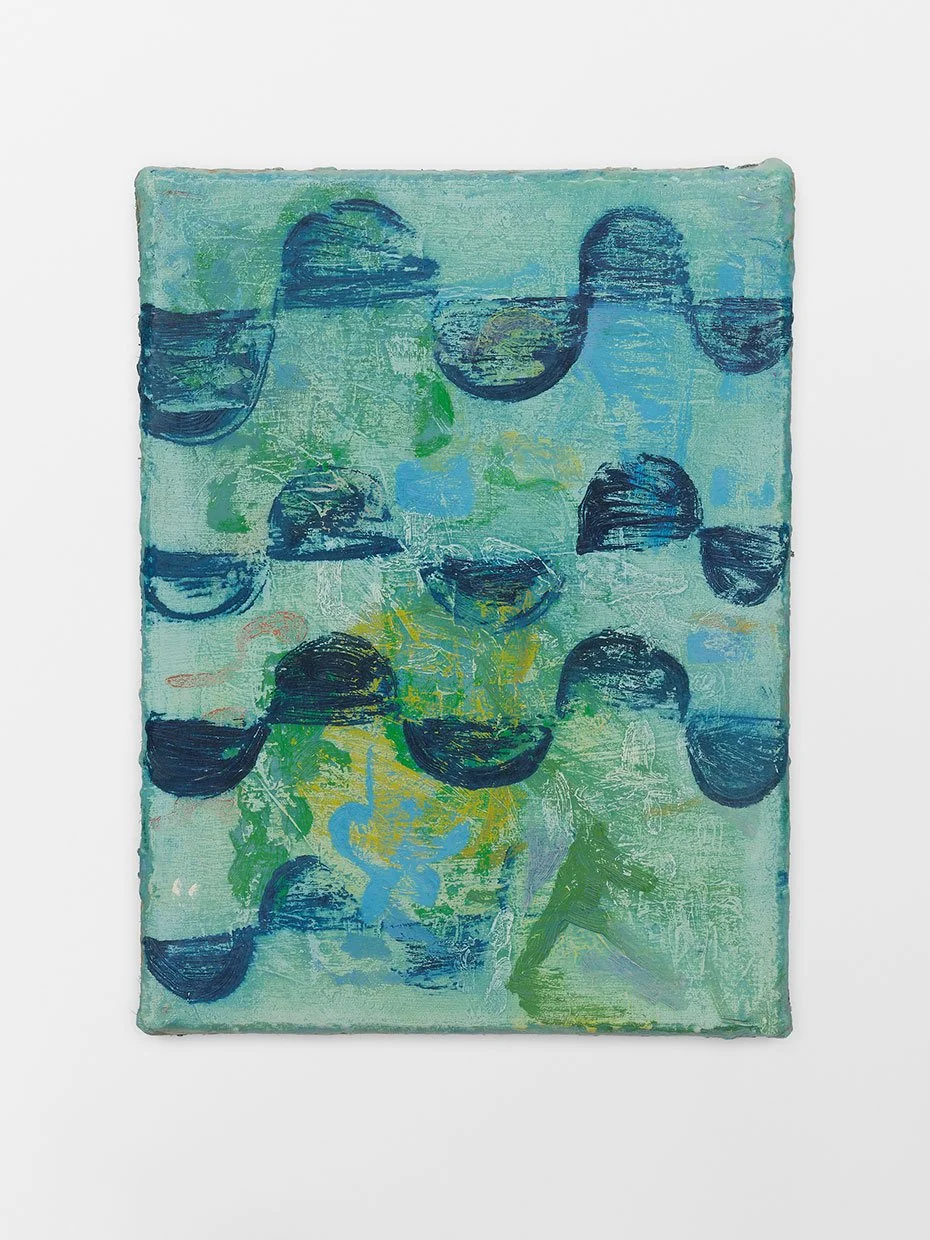 Hour, 2016-26, oil on burlap on linen, 12 x 9 in.