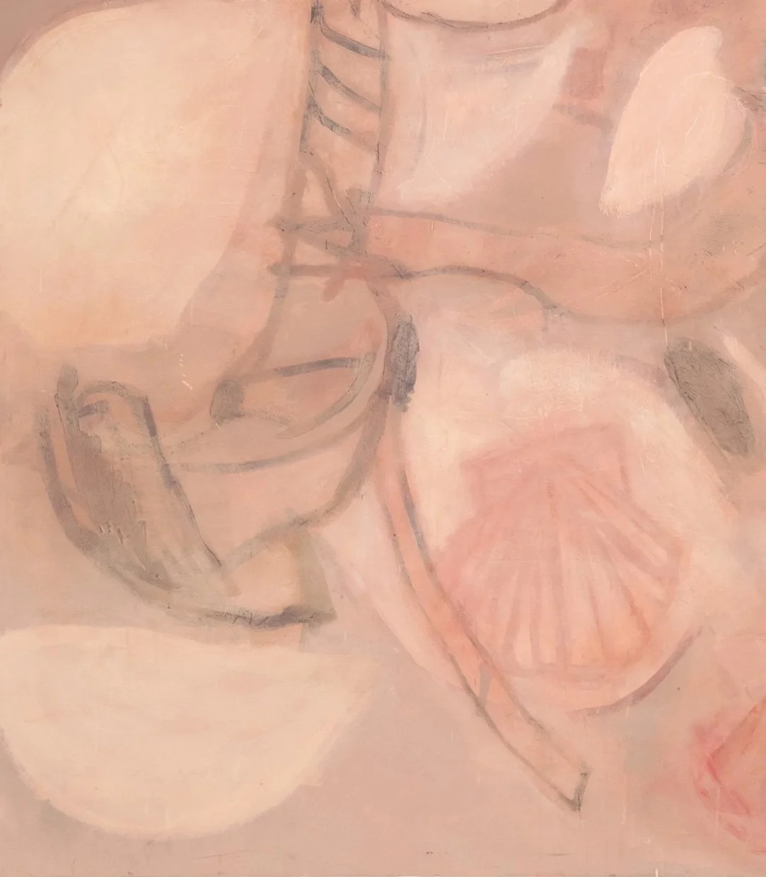 True Lies, 2026, detail, oil on canvas, 90 x 80 in