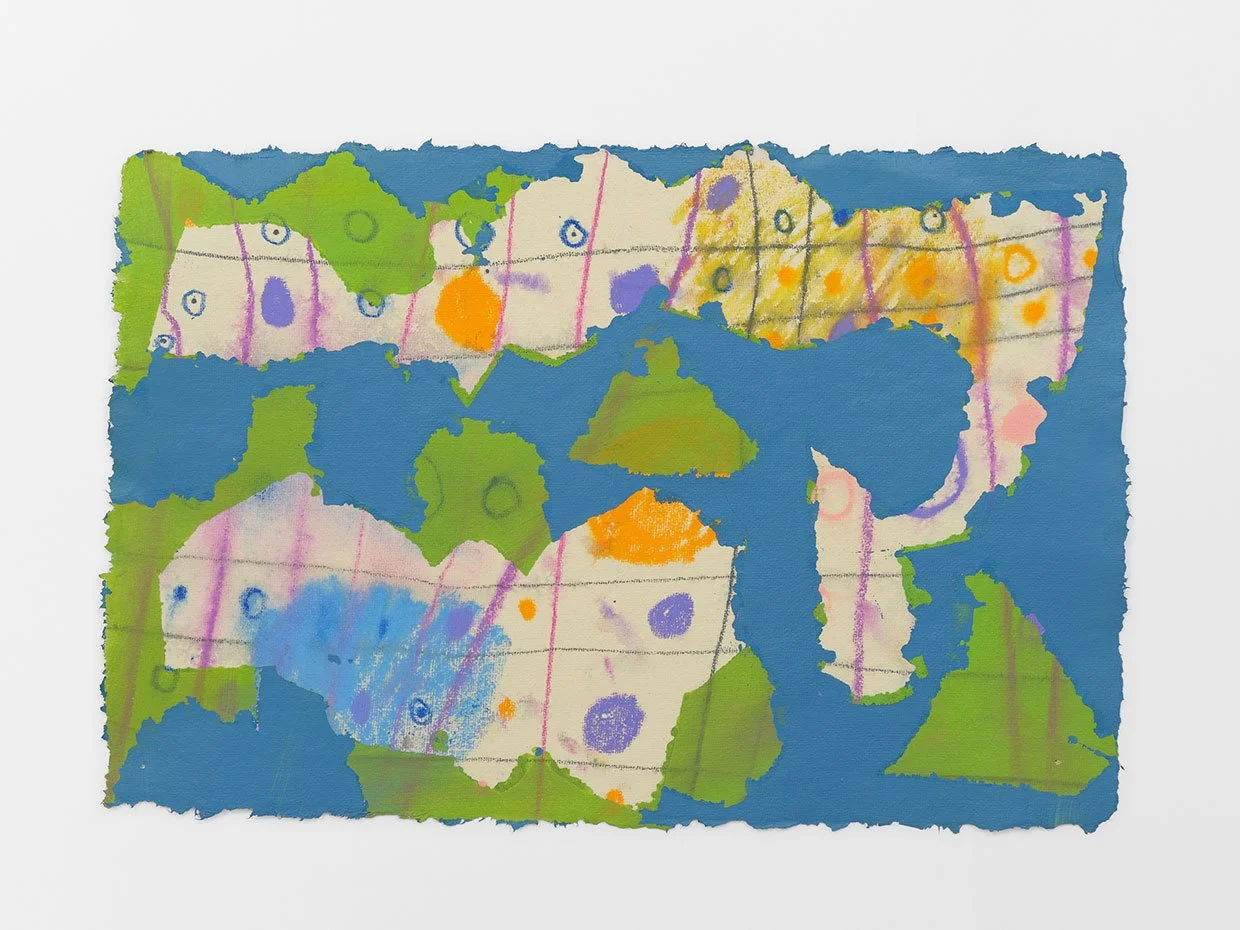 #2 Gr Indigo, 2024, acrylic, gouache, flashe, pencil on paper 9.5 x 15 in. 