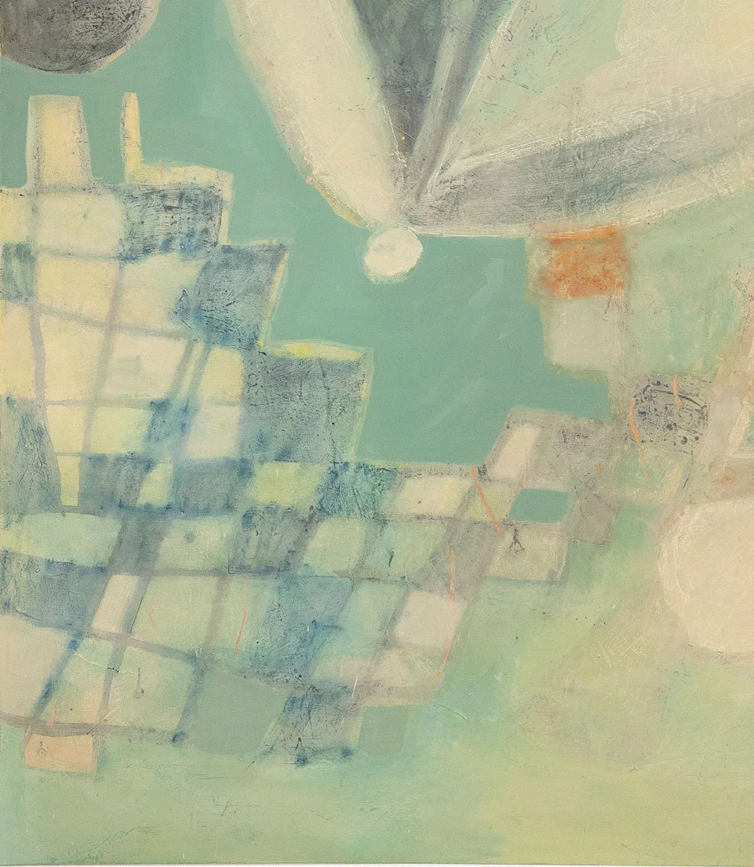 Already Here, 2026, detail, oil on canvas, 
80 x 70 in