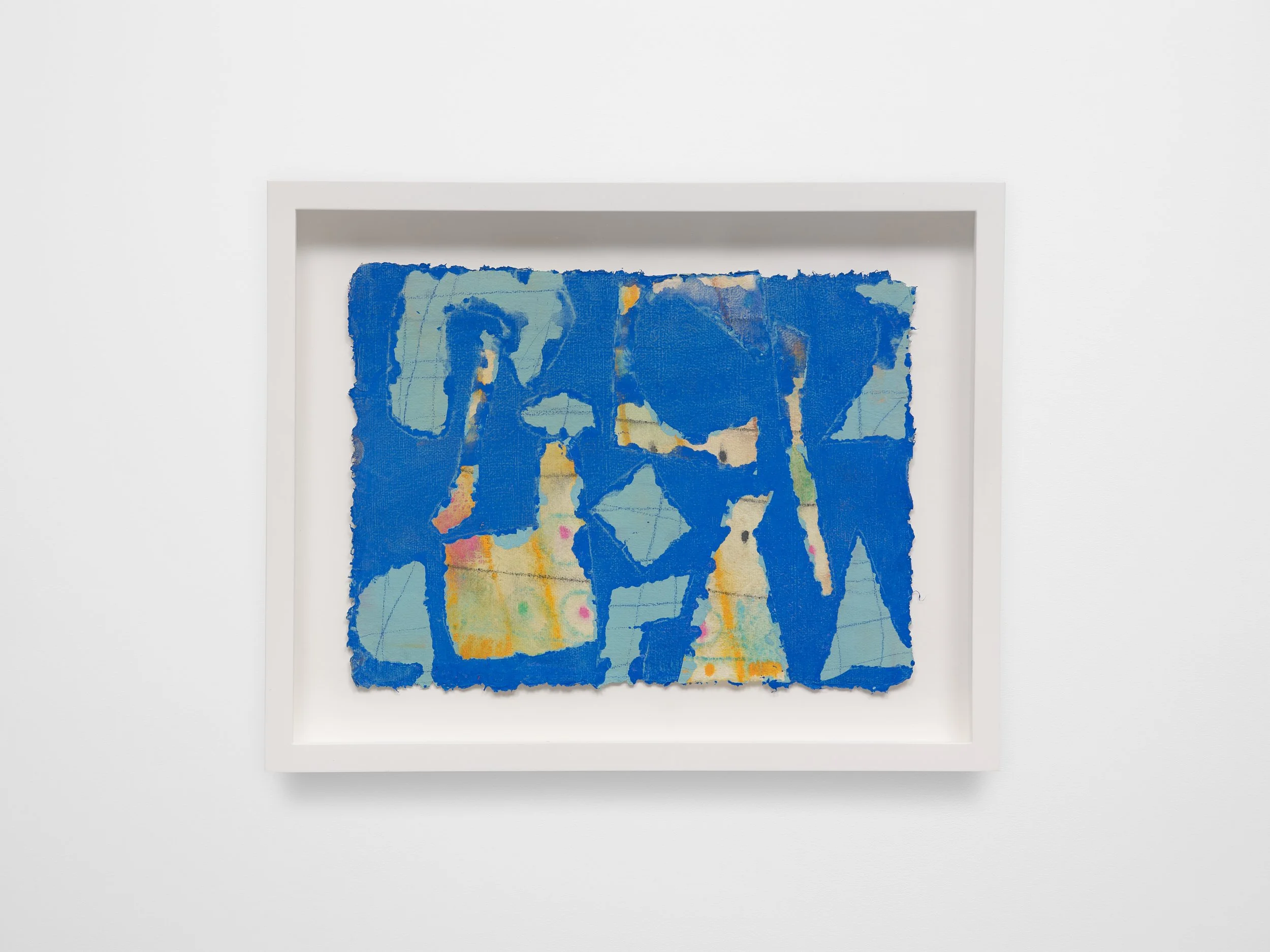 #10 Cobalt, 2024, acrylic, gouache, flashe, pencil on paper 7.5 x 10 in.