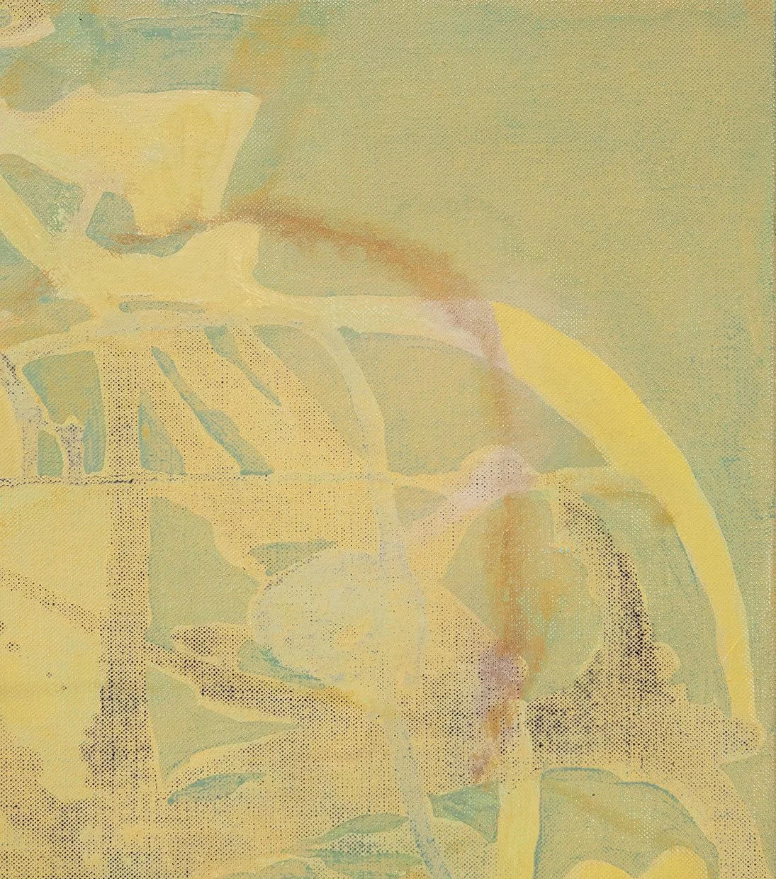 Citron, 2026, detail, oil on linen, 38 x 34 in