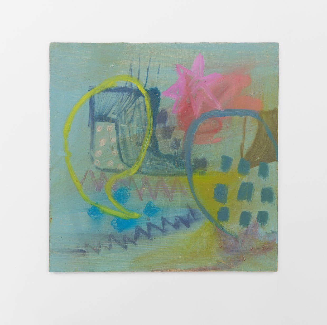 Tear Star, 2024-26, oil on panel, 12 x 12 in.