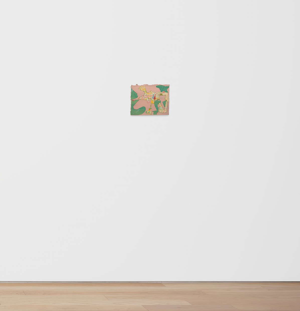 Labyrinth #32, Floor view, 2024, 
gouache, flashe, watercolor, and pencil 
on paper, 11 x 13 in