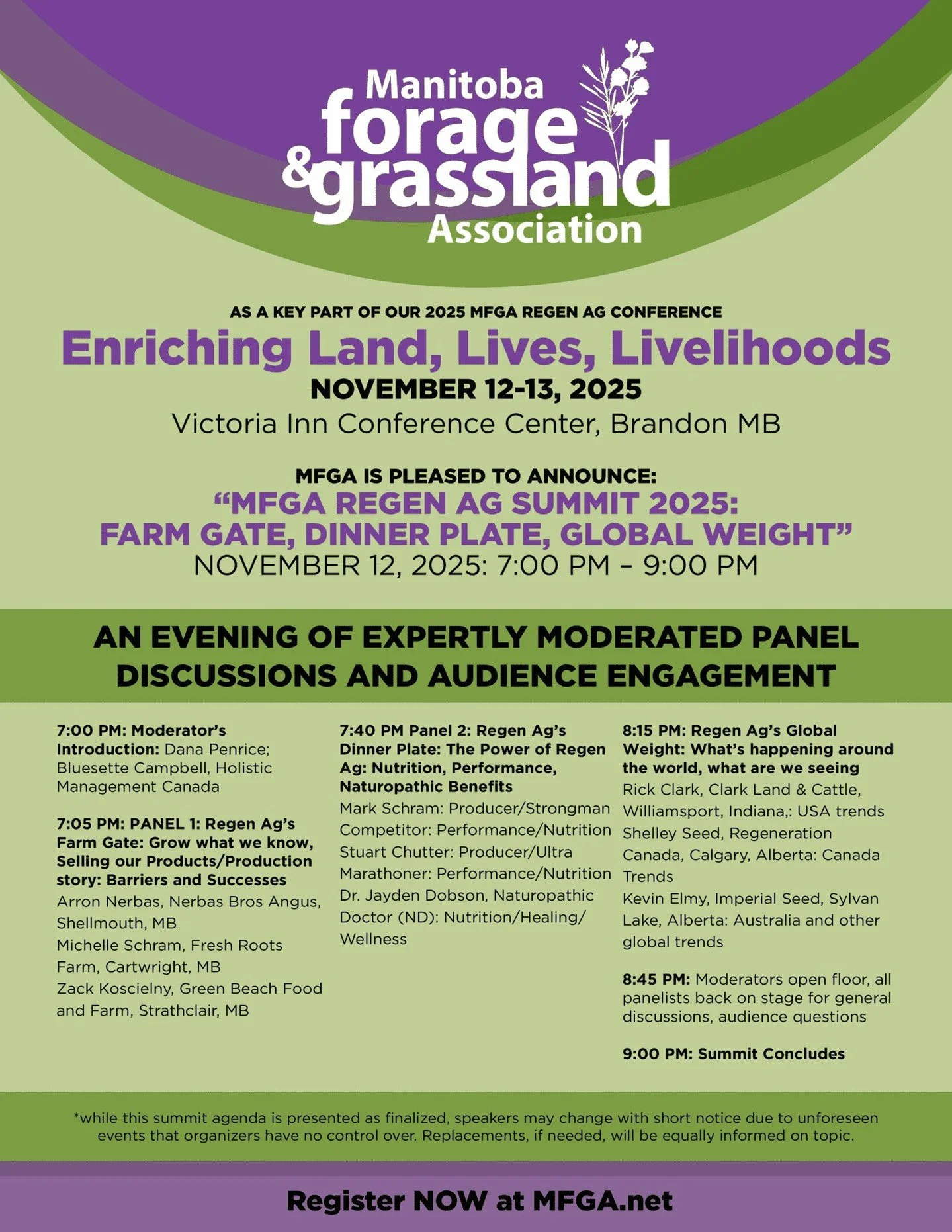 Don't miss the action &ndash; the agenda is now available: www.mfga.net/regen-ag-conference

https://conta.cc/46hVYKw