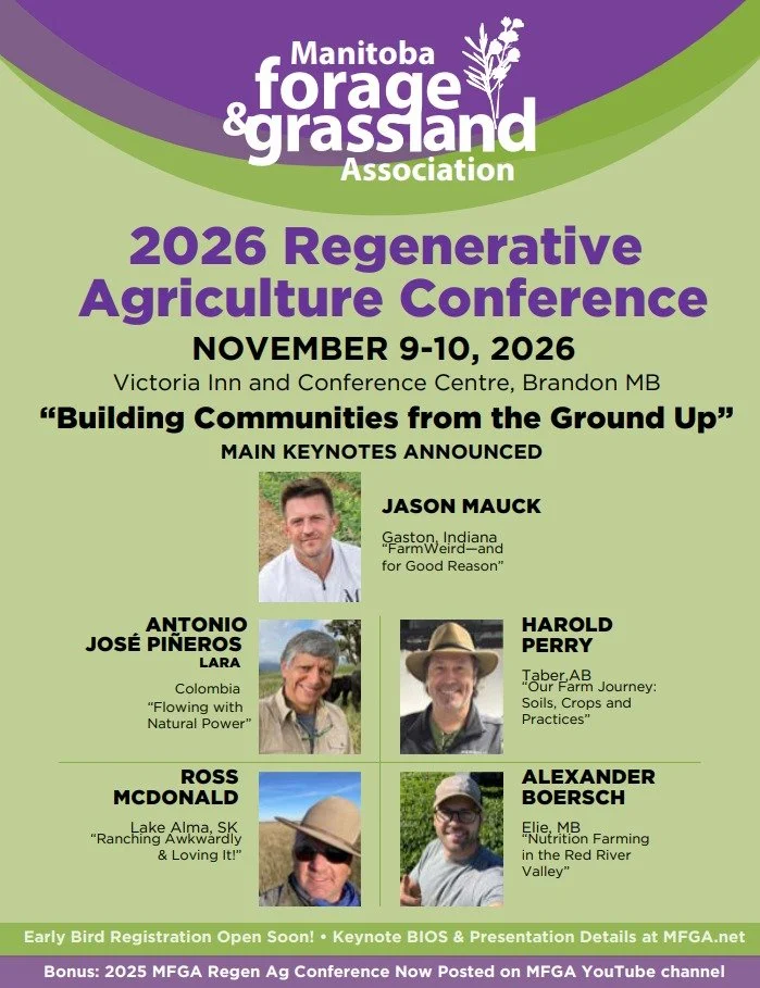 MFGA Announces Annual Regen Ag Conference Keynote Speakers

For more information, visit our website: 

https://www.mfga.net/regen-ag-conference-speakers-panels
