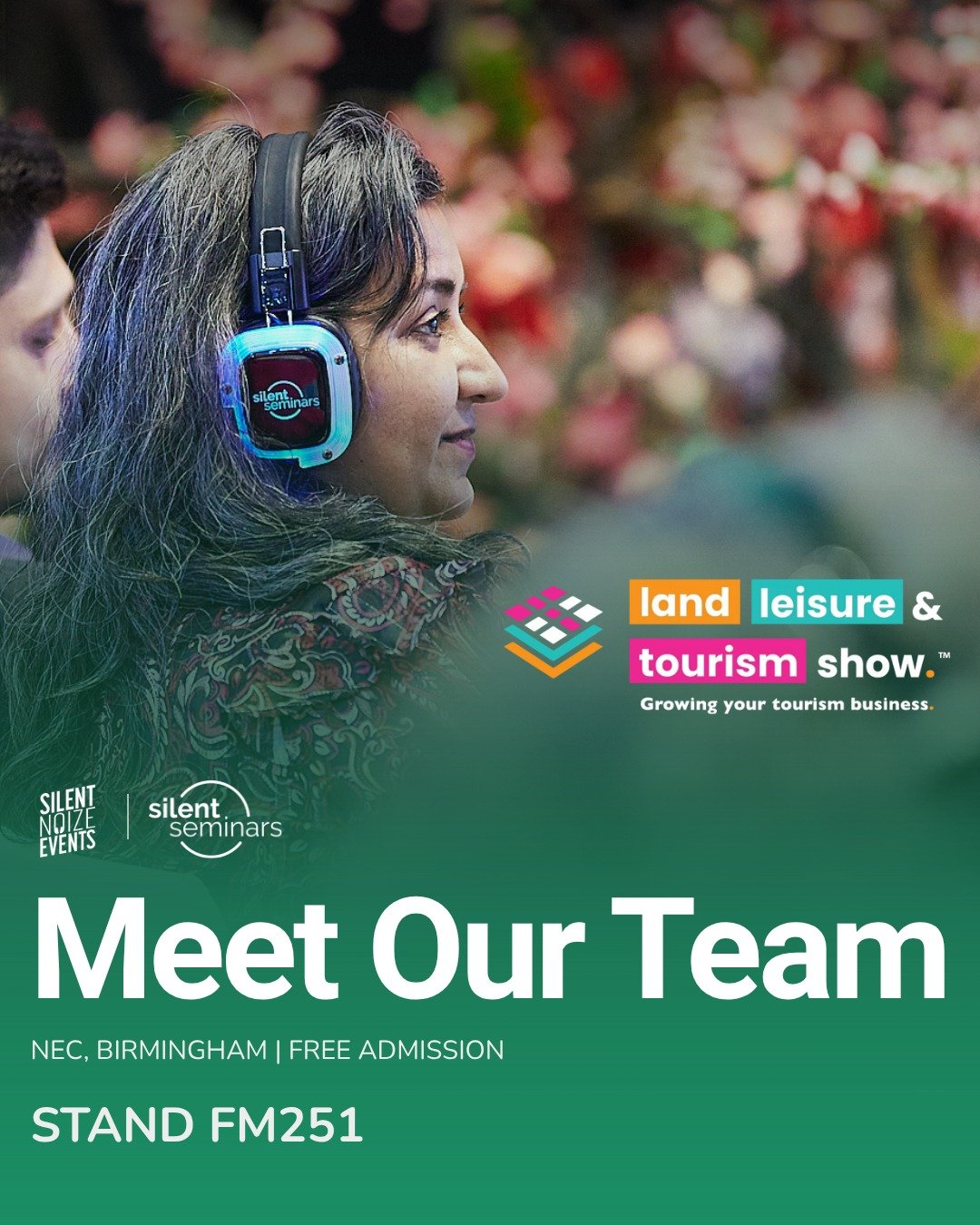 We&rsquo;re at the Land Leisure &amp; Tourism Show today!

We&rsquo;re making our debut alongside @silentnoizeevents, both exhibiting and providing headsets, so stop by the stand or catch one of the expert-led sessions in the seminar theatres to expe