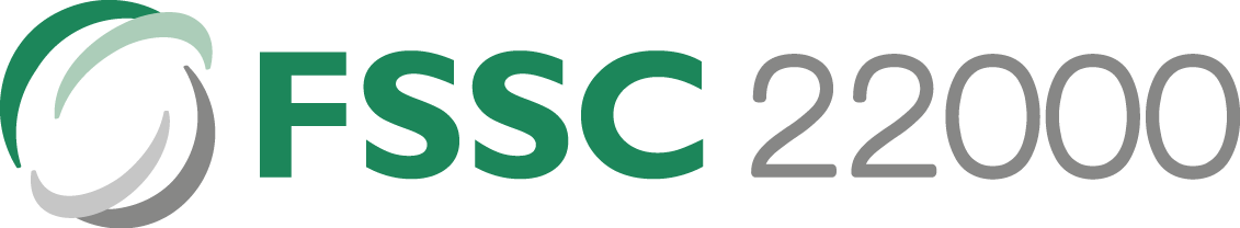 FSSC 22000 certification logo with a stylized green and gray circular design.