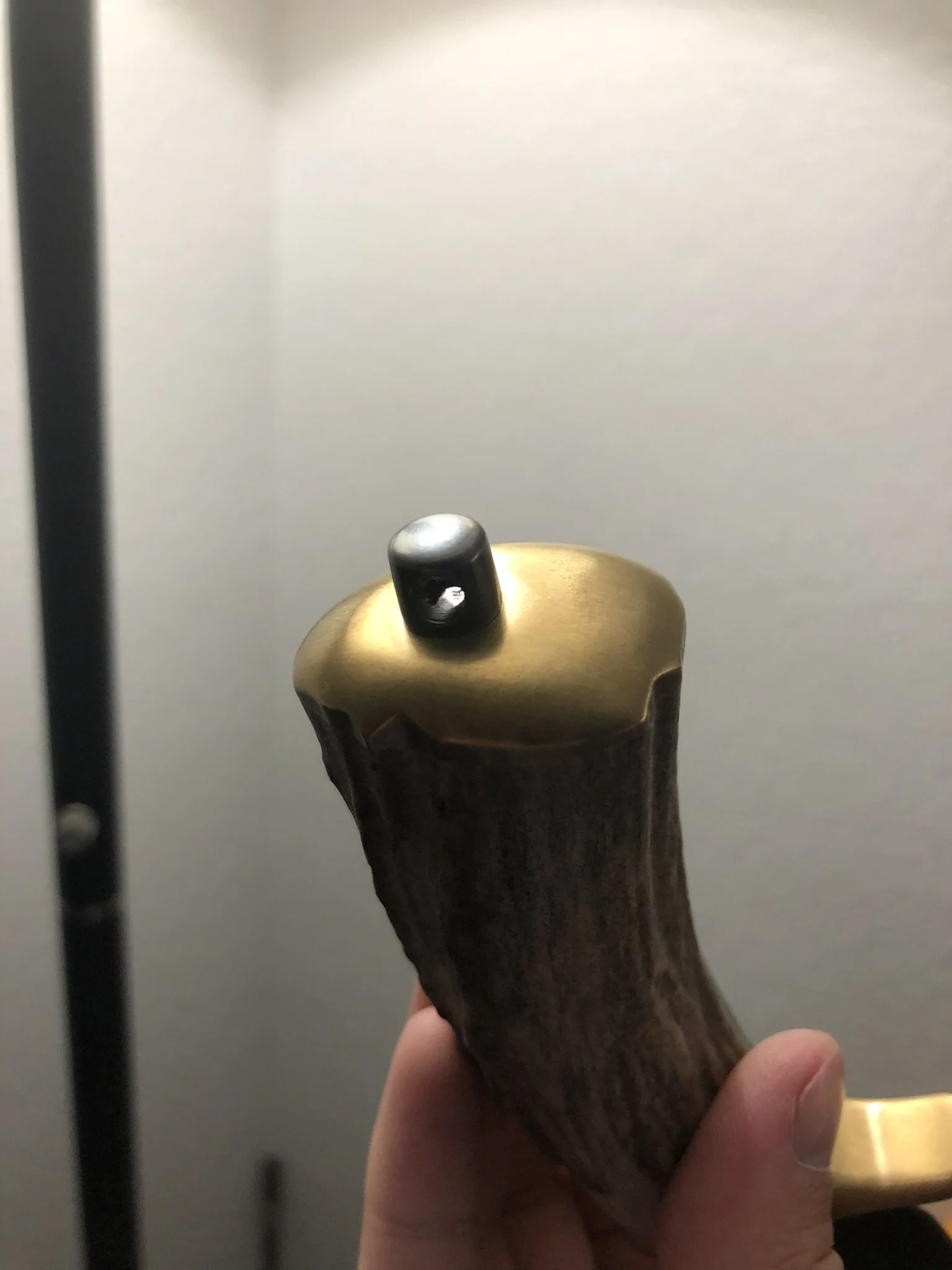 Commissioned Clip Point Bowie: Brass Butt Plate and Pommel Nut