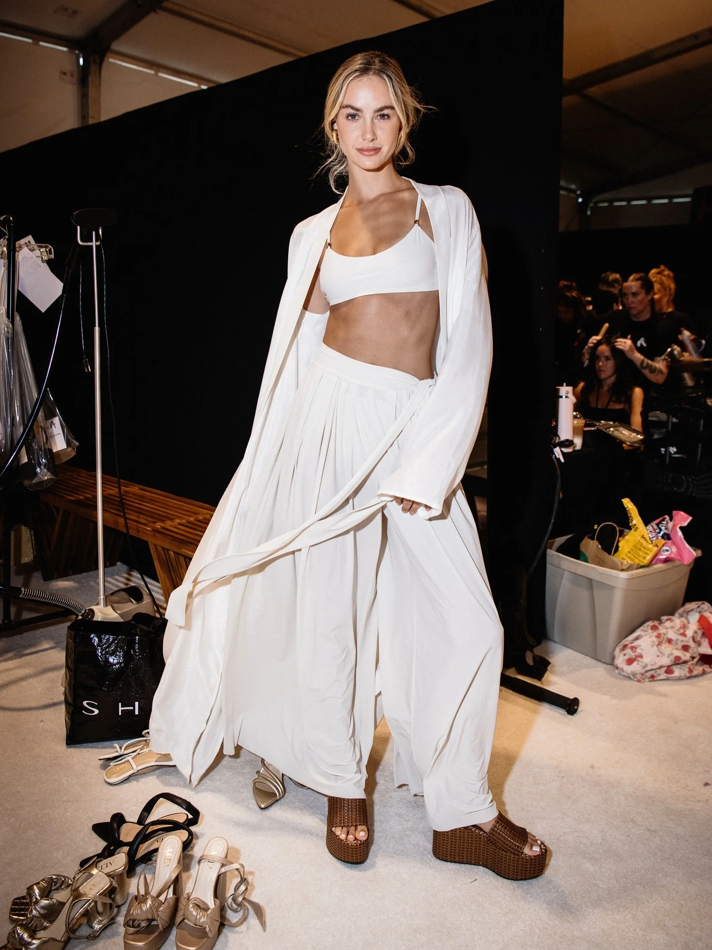 @ashleysthompsonn getting ready to open the show for @shanofficial at PARAISO Miami Swim Week