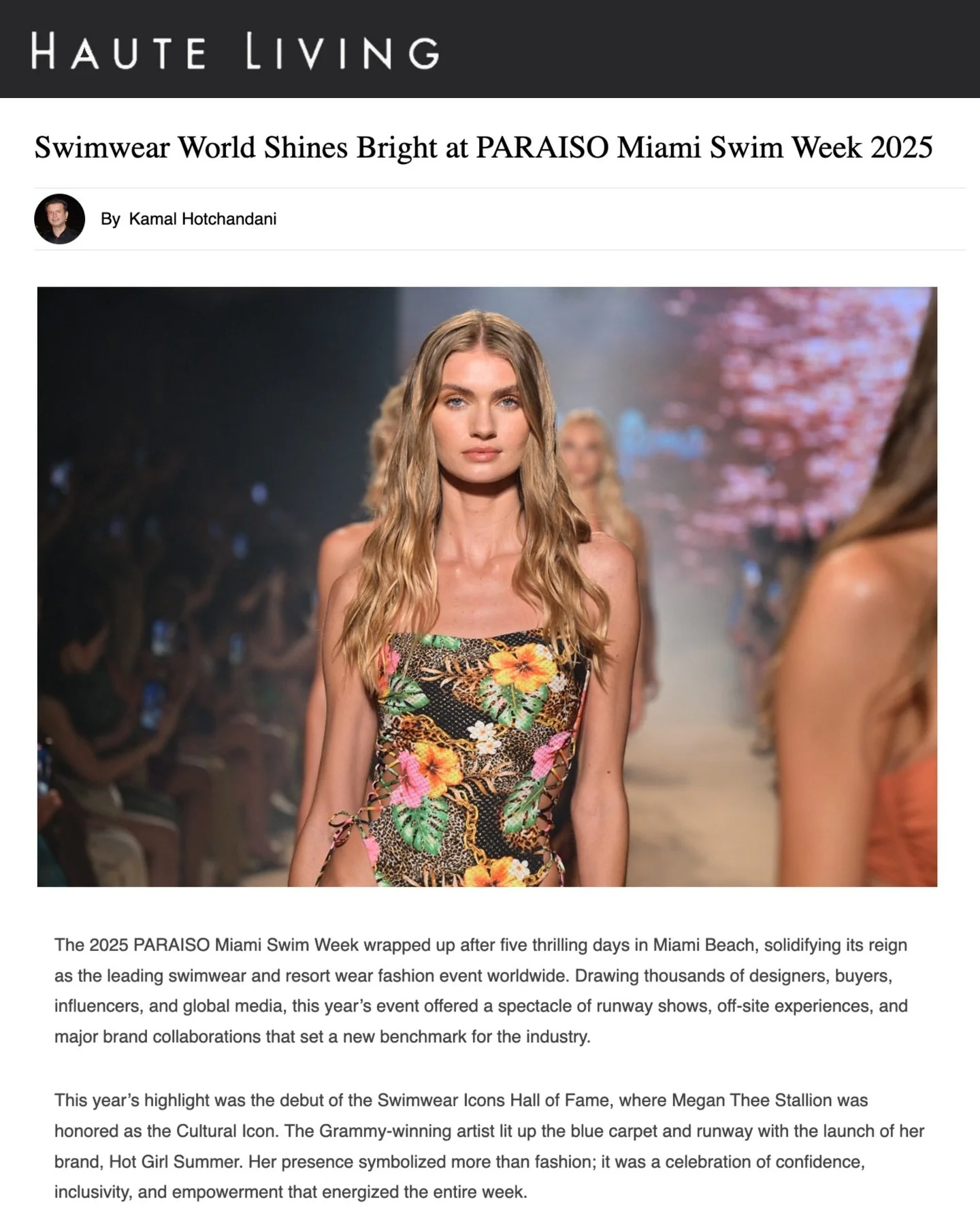 Swimwear World Shines Bright at PARAISO Miami Swim Week By Kamal Hotchandani for Haute Living