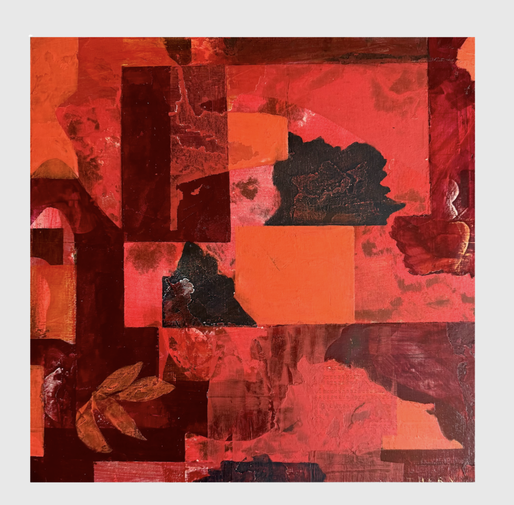 After the Fire  16h x 16w x 2d (Framed)