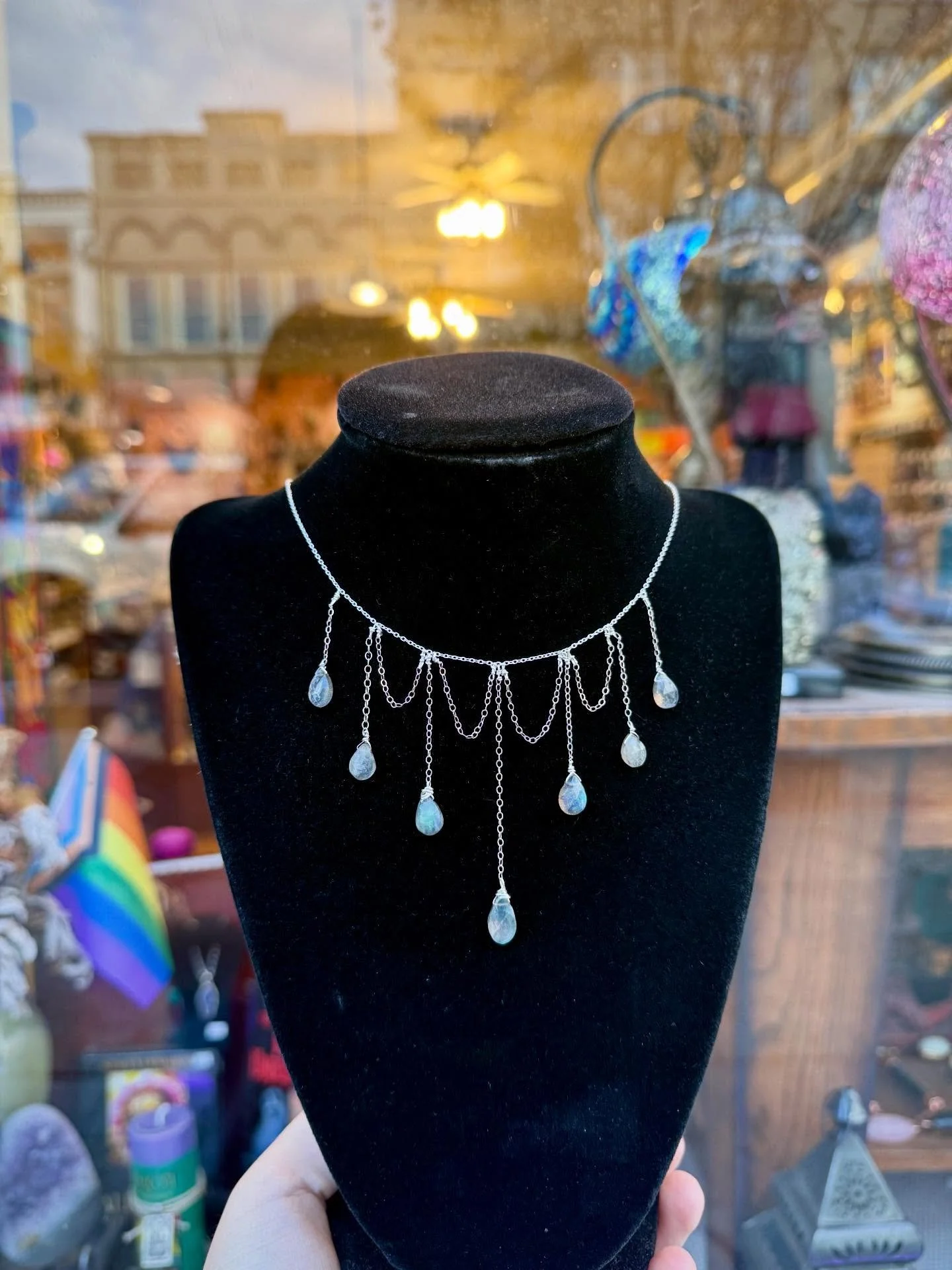 These are just a few of the new handmade necklaces we've been making! 🤩 These chandelier-style crystal necklaces are all one-of-a-kind and are sure to make you look like otherworldly royalty 👑 ✨

More are definitely on the way and can come in so ma