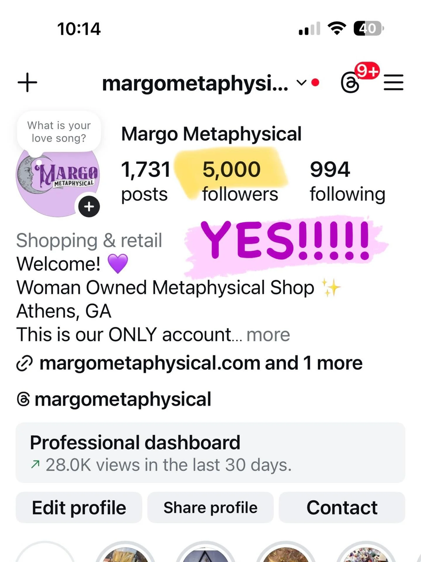 Thank You! We are so grateful and excited that we hit 5000 followers! 5000 people that look at our posts and support our online presence! We appreciate you all!  As a small, independent, woman-owned and run, local business, we couldn&rsquo;t be more 