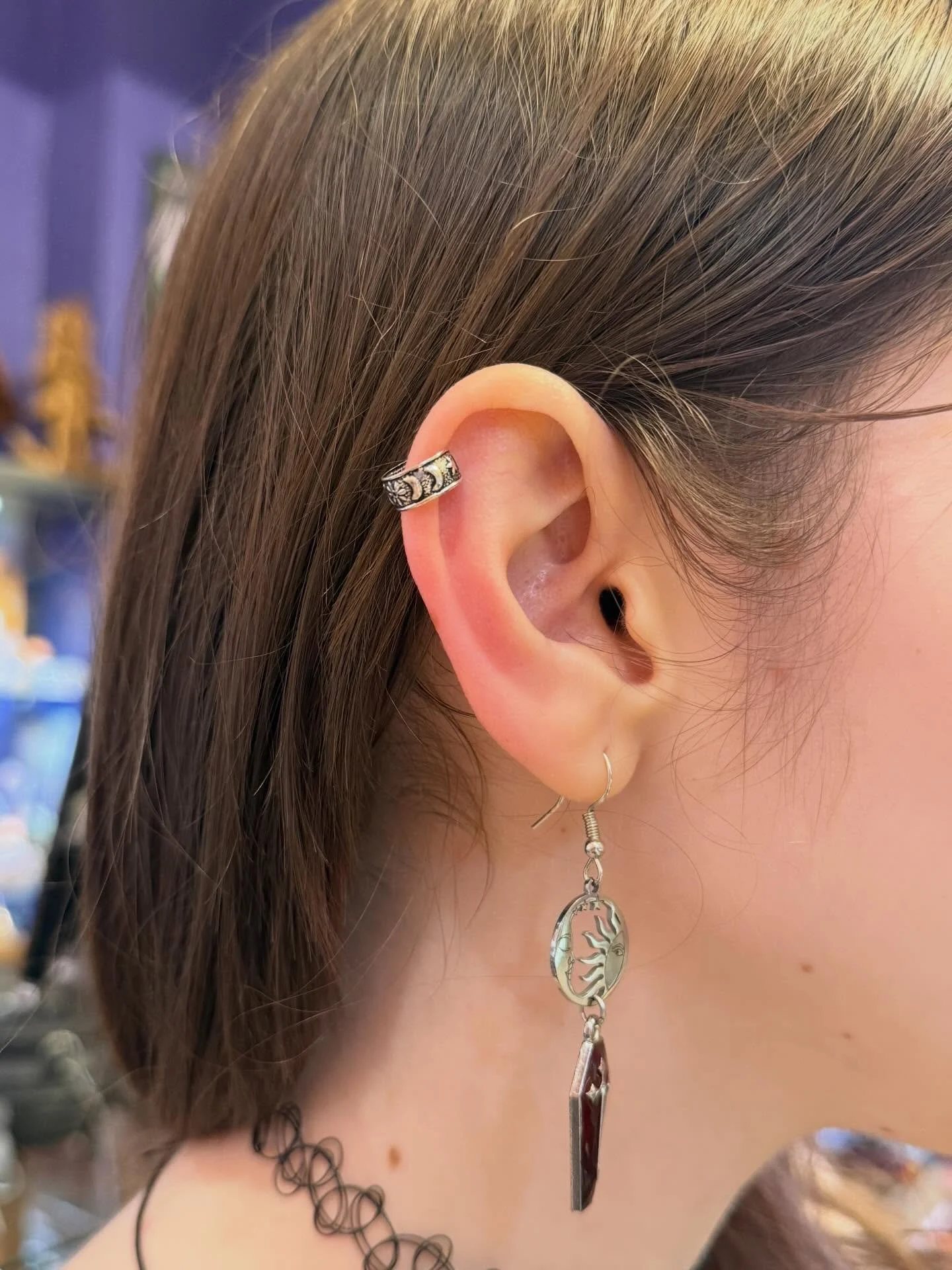 Ear cuffs are a great option for those who want to decorate their ear more without getting more piercings! We have quite a few different styles to choose from, and they're all sterling silver so they're perfectly safe for sensitive skin! 💜✨

#witchy
