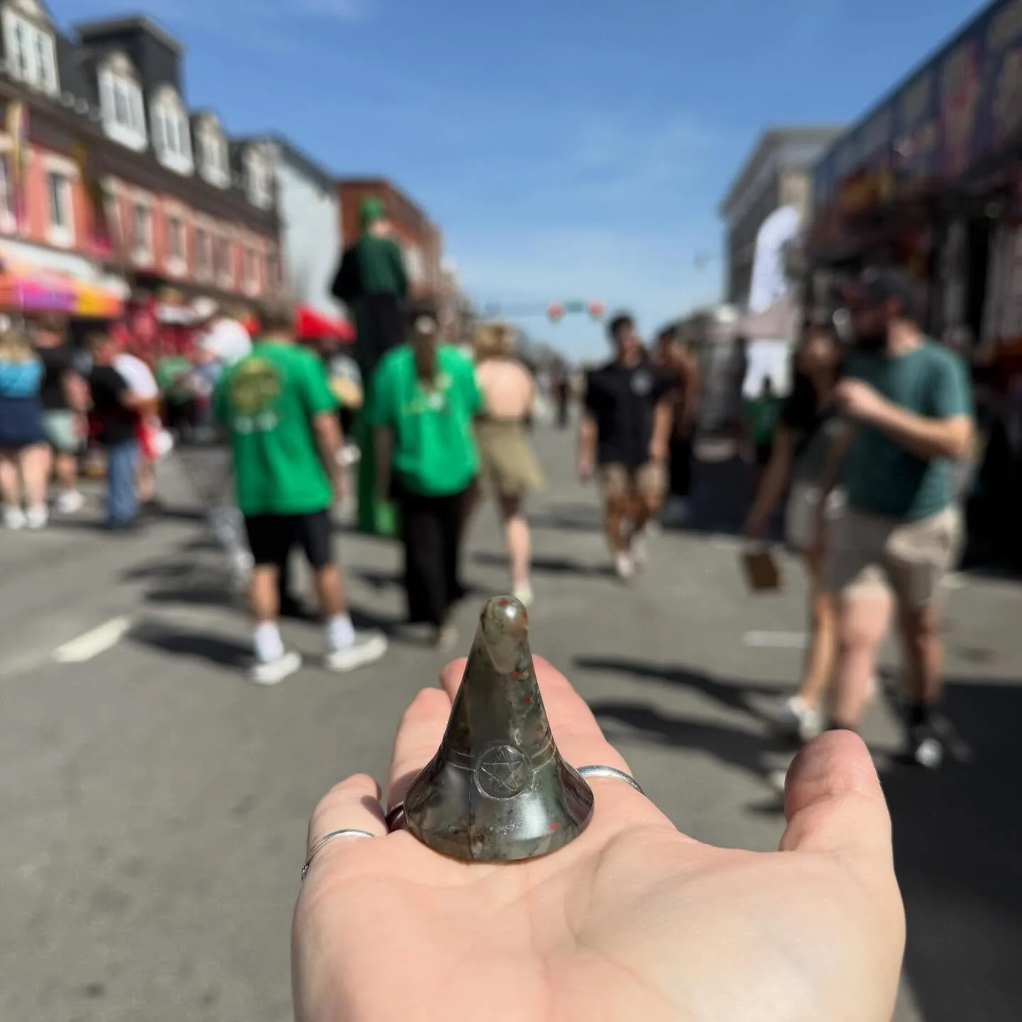 The traveling witches hat returns! And this time right in front of the shop at our second annual St. Patrick's Day Festival! 🍀✨ If you're around, come say hi! 
#smalbusiness #athensga #stpatricksday