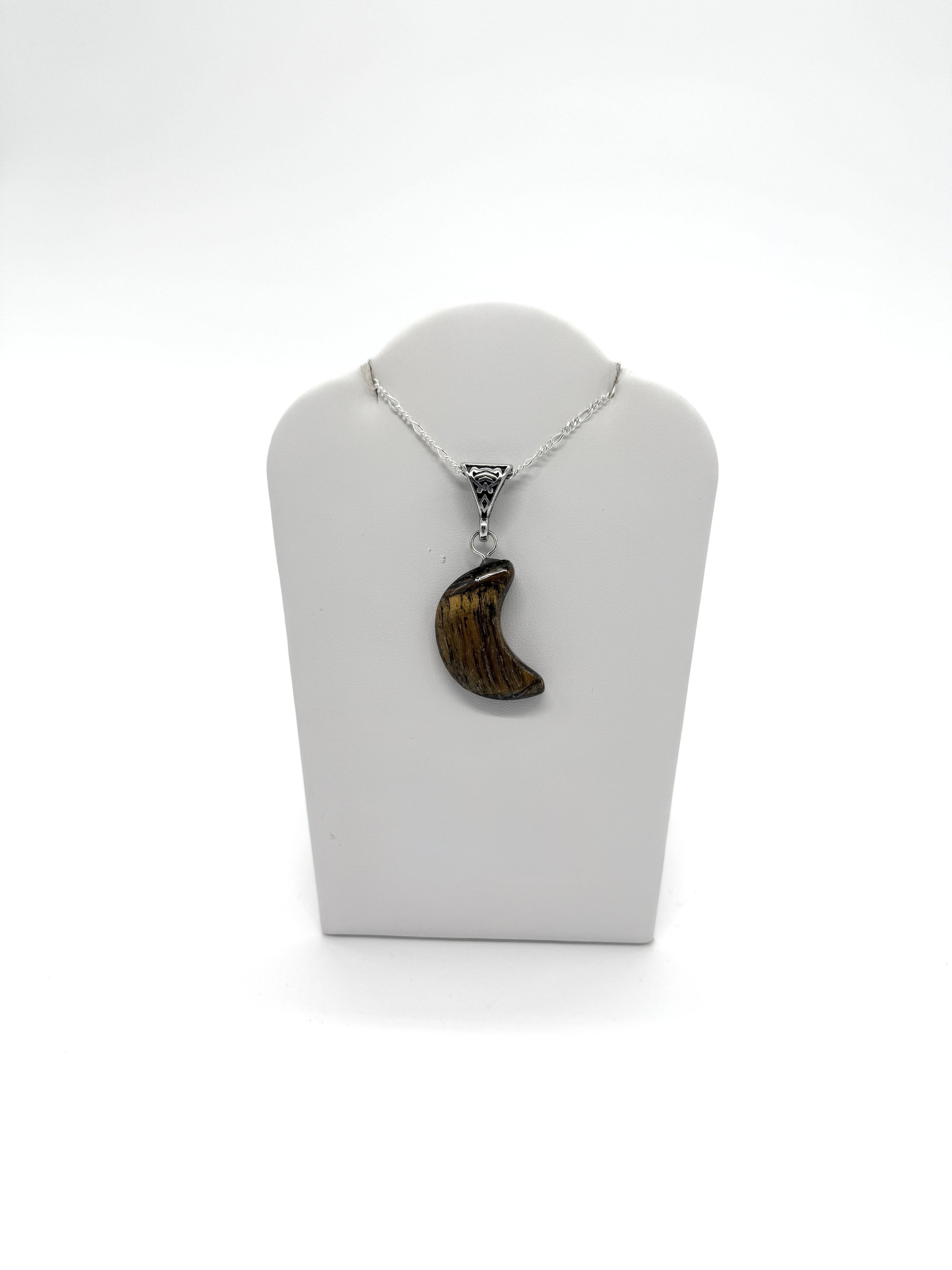 Tigers Eye Moon Pendant
