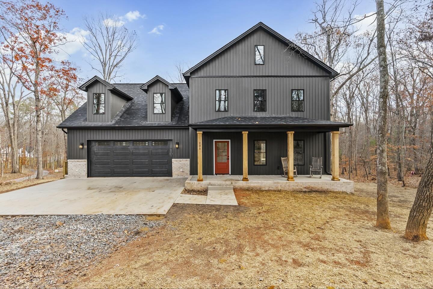 Here are some exterior photos of our latest project in Rustburg. 

The Whitetail Springs III by @paragonhomeplans is a lovely plan for this growing family. We worked with Philip to customize this so it is just right for our clients! 

Iron Ore siding