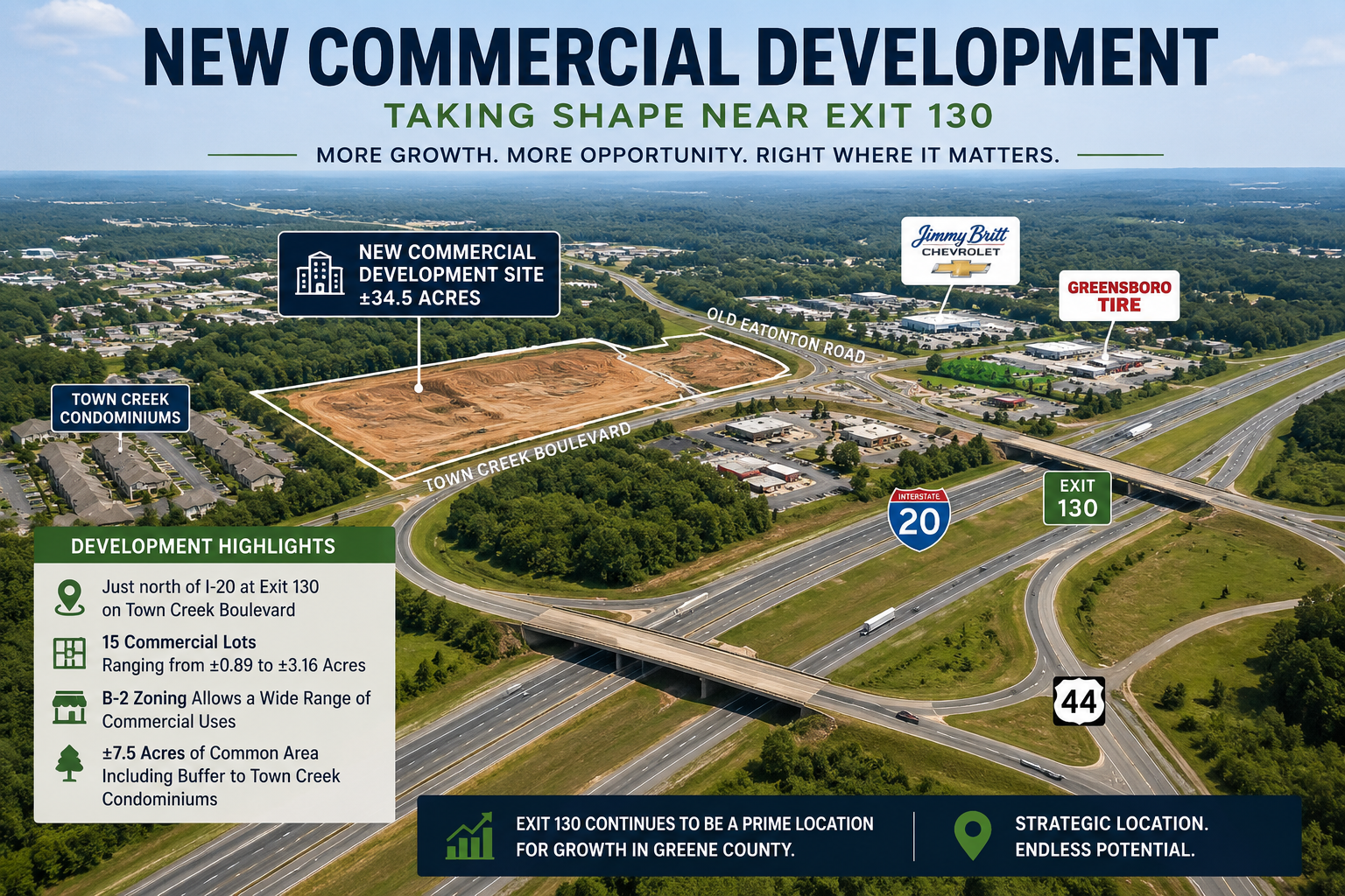 NEW COMMERCIAL DEVELOPMENT AT EXIT 130